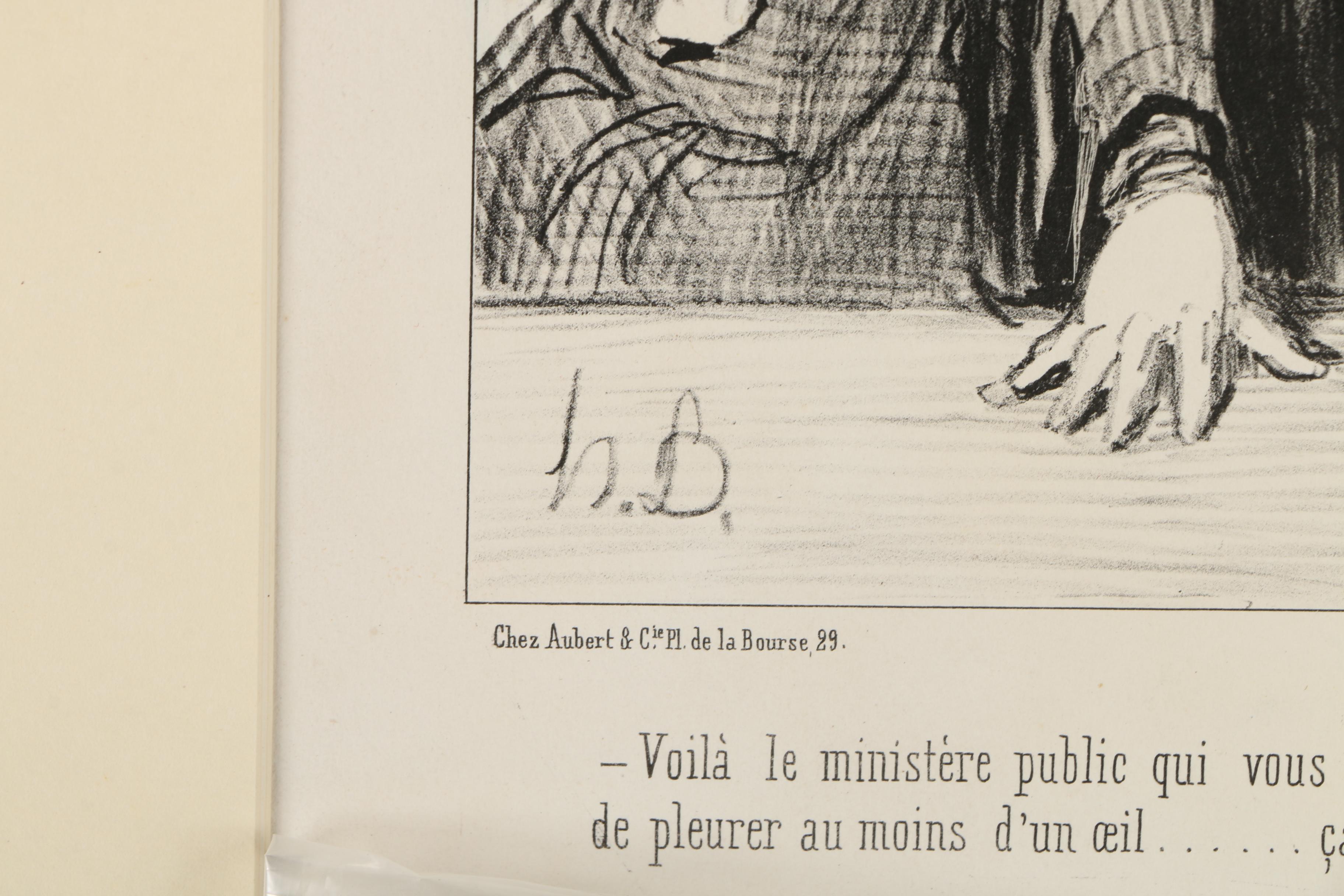 Collection of Honore Daumier Lithographs on Paper