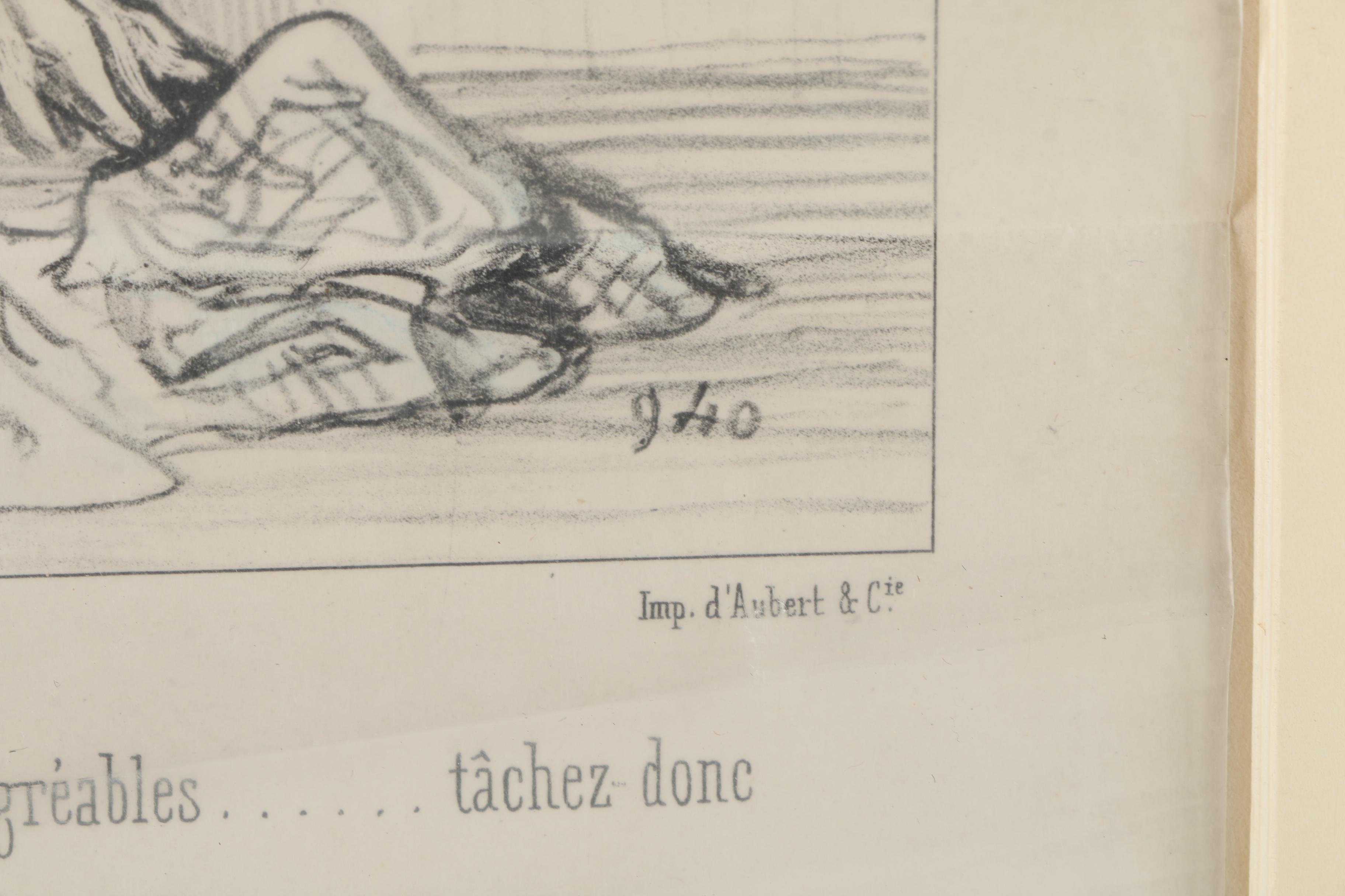 Collection of Honore Daumier Lithographs on Paper