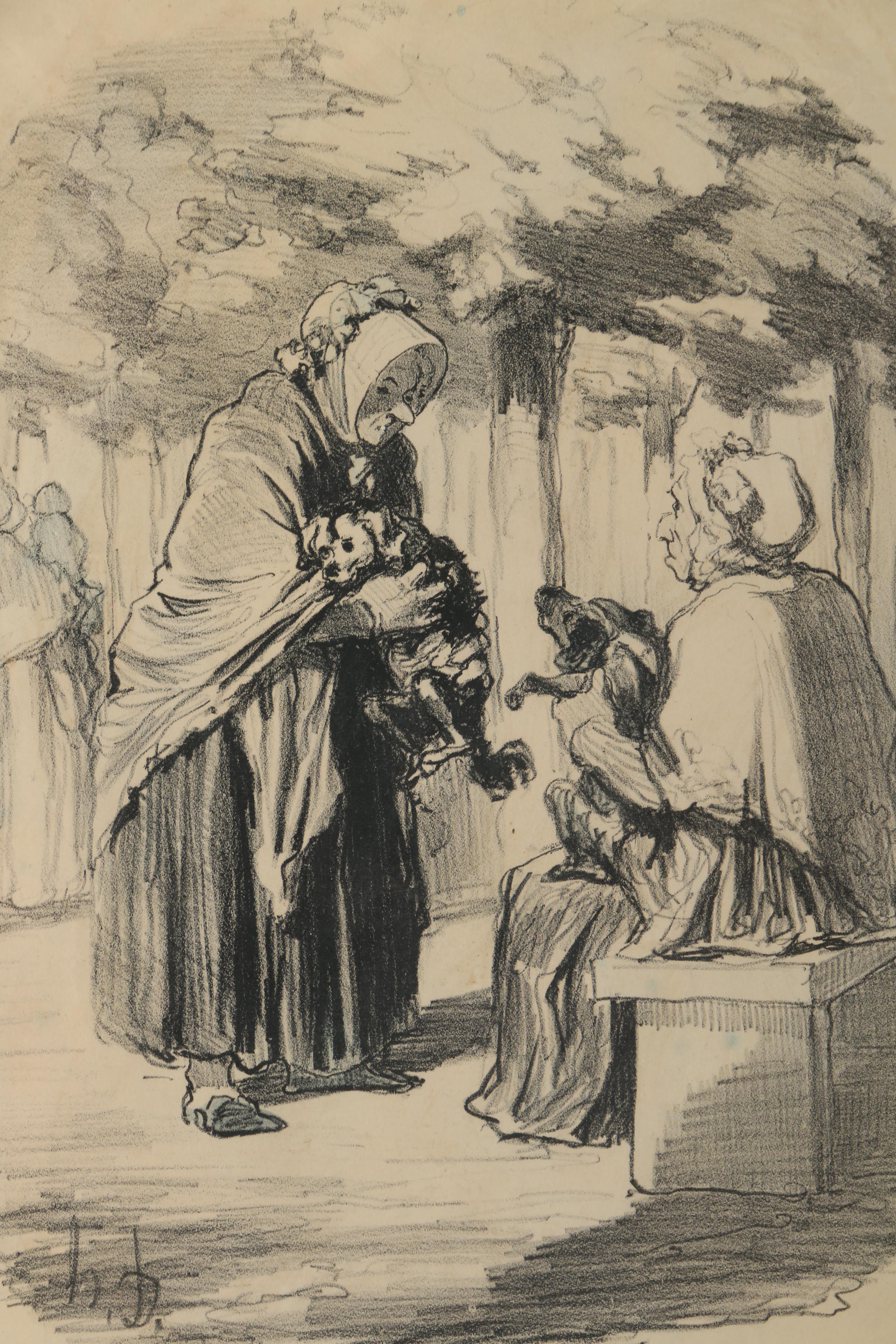 Collection of Honore Daumier Lithographs on Paper