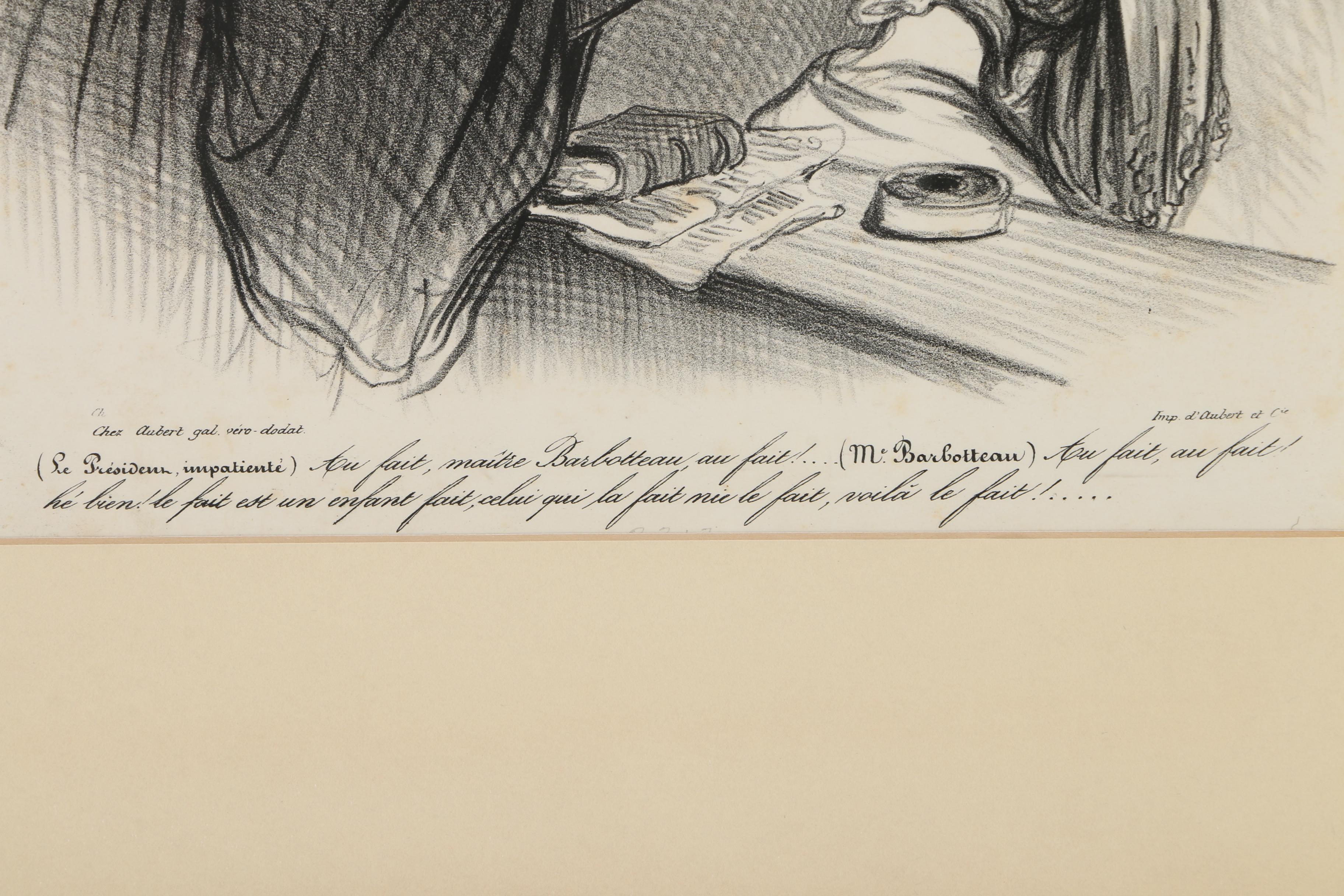 Collection of Honore Daumier Lithographs on Paper