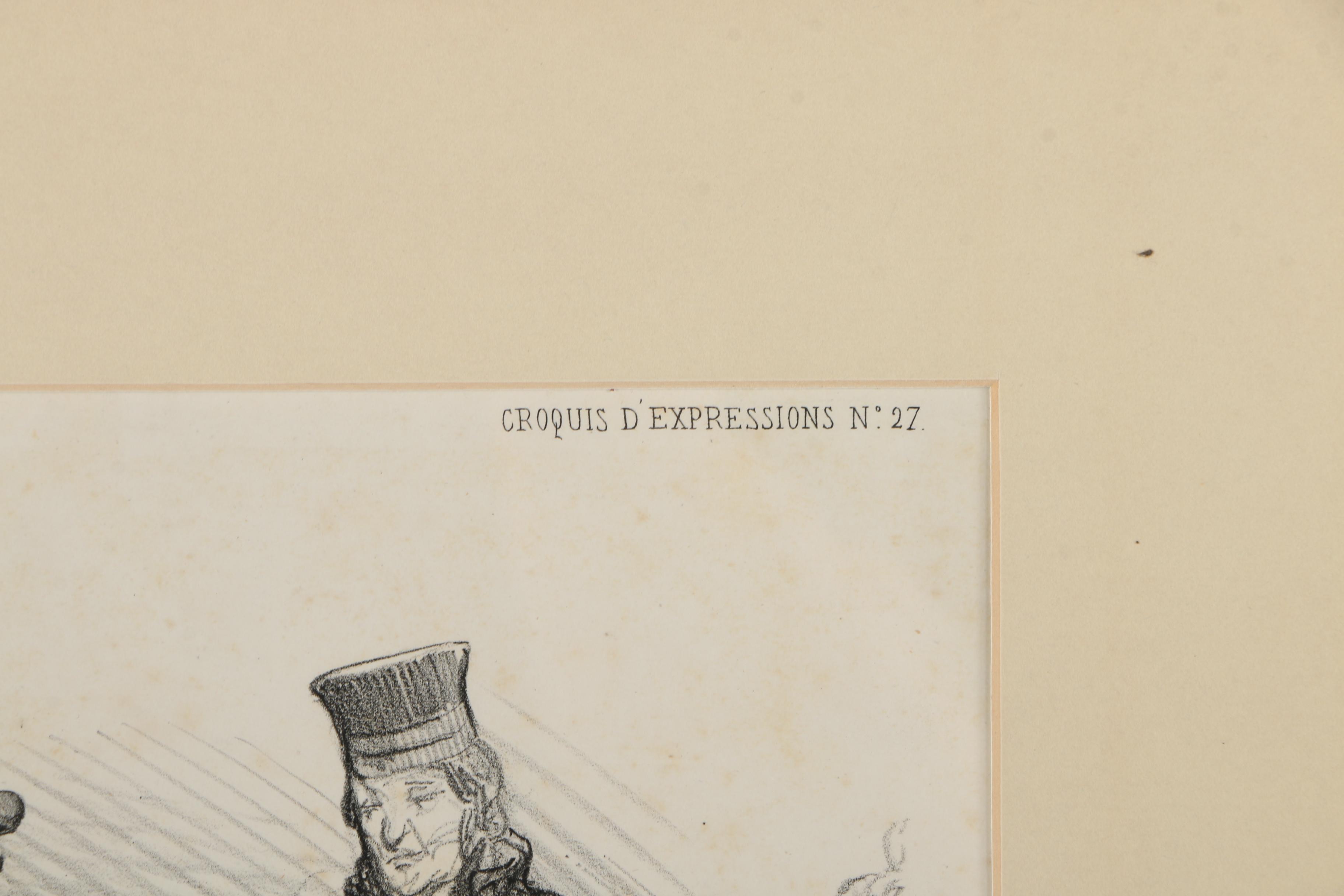 Collection of Honore Daumier Lithographs on Paper