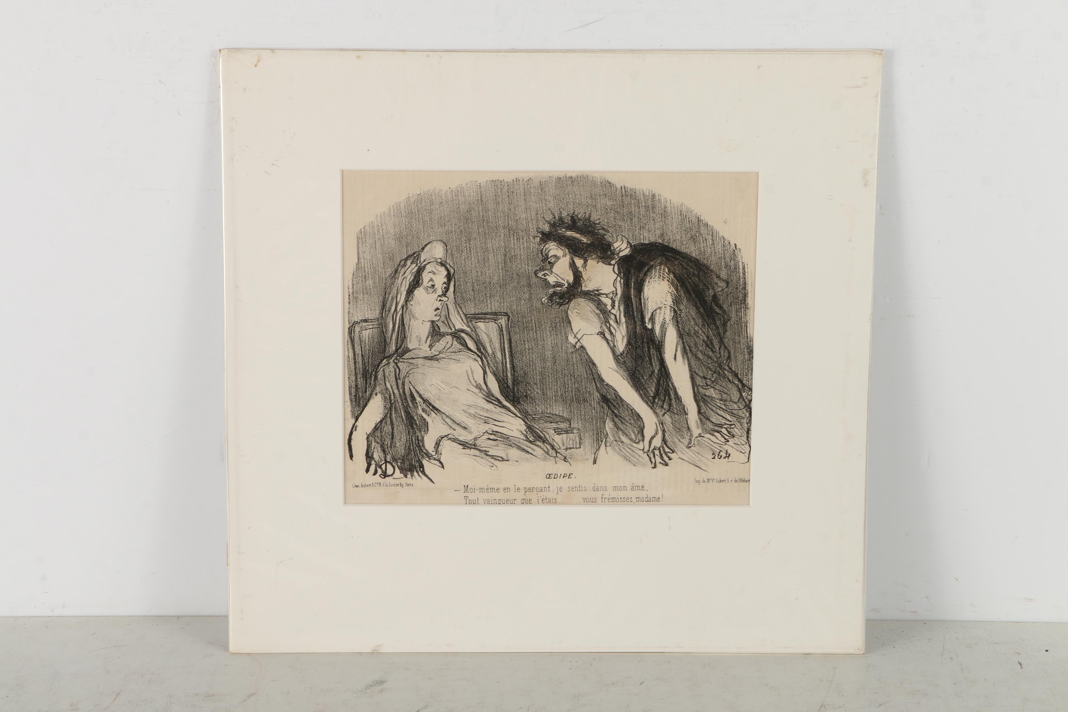 Collection of Honore Daumier Lithographs on Paper
