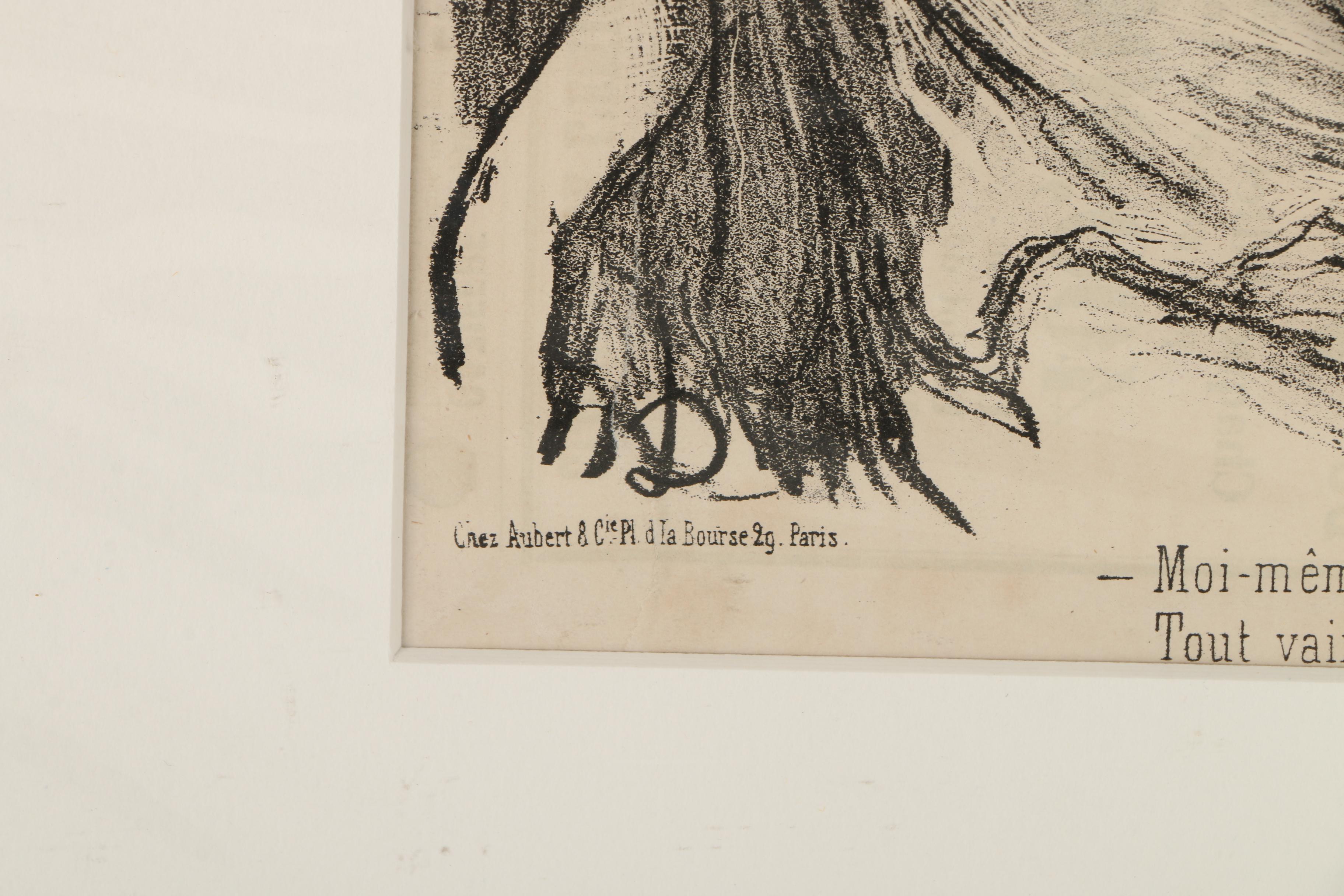 Collection of Honore Daumier Lithographs on Paper