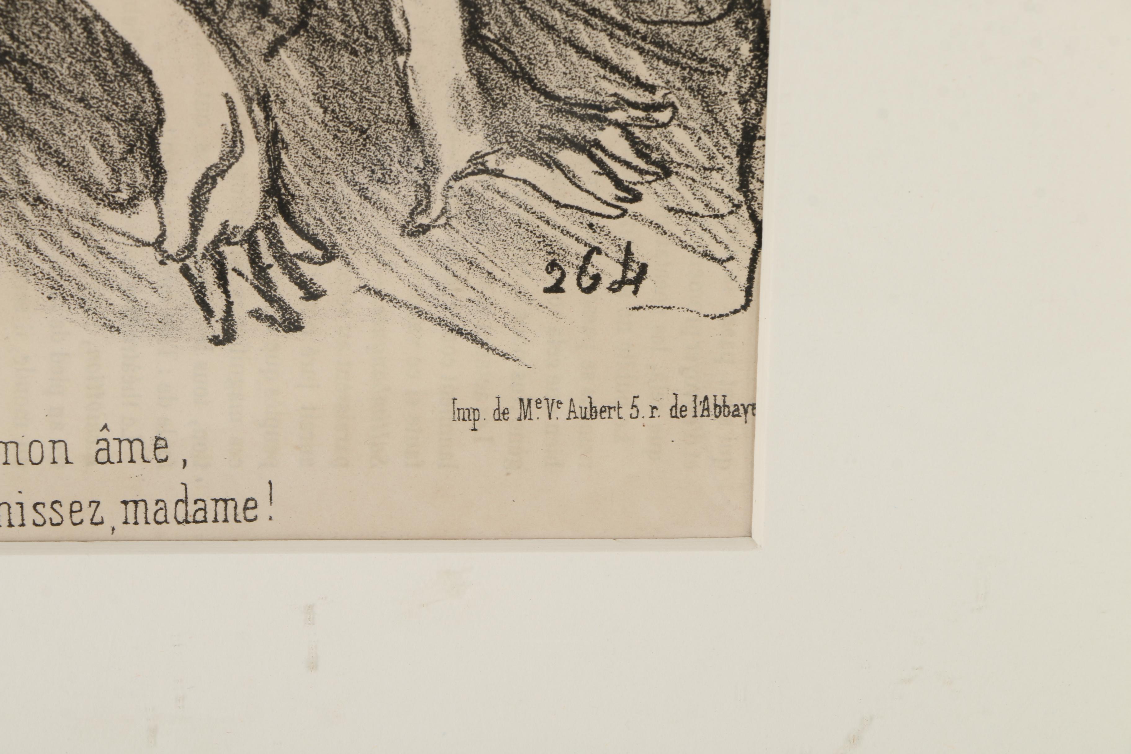 Collection of Honore Daumier Lithographs on Paper
