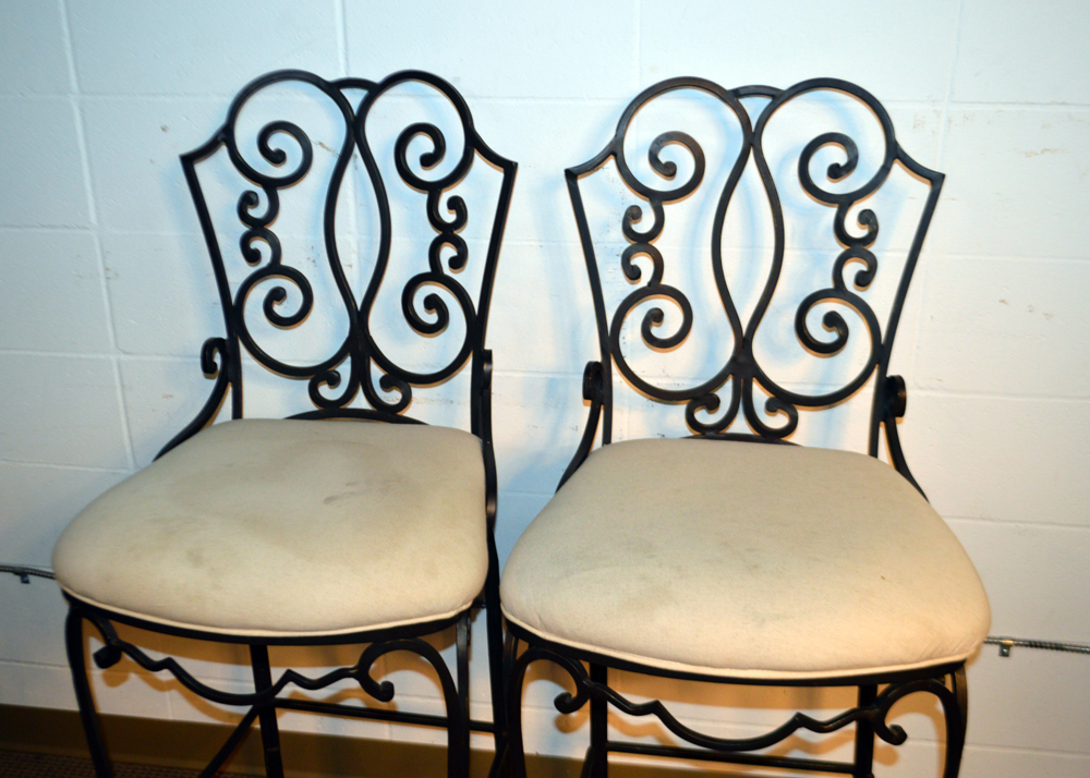 Scrolled Metal Bar Stools by The Bombay Company