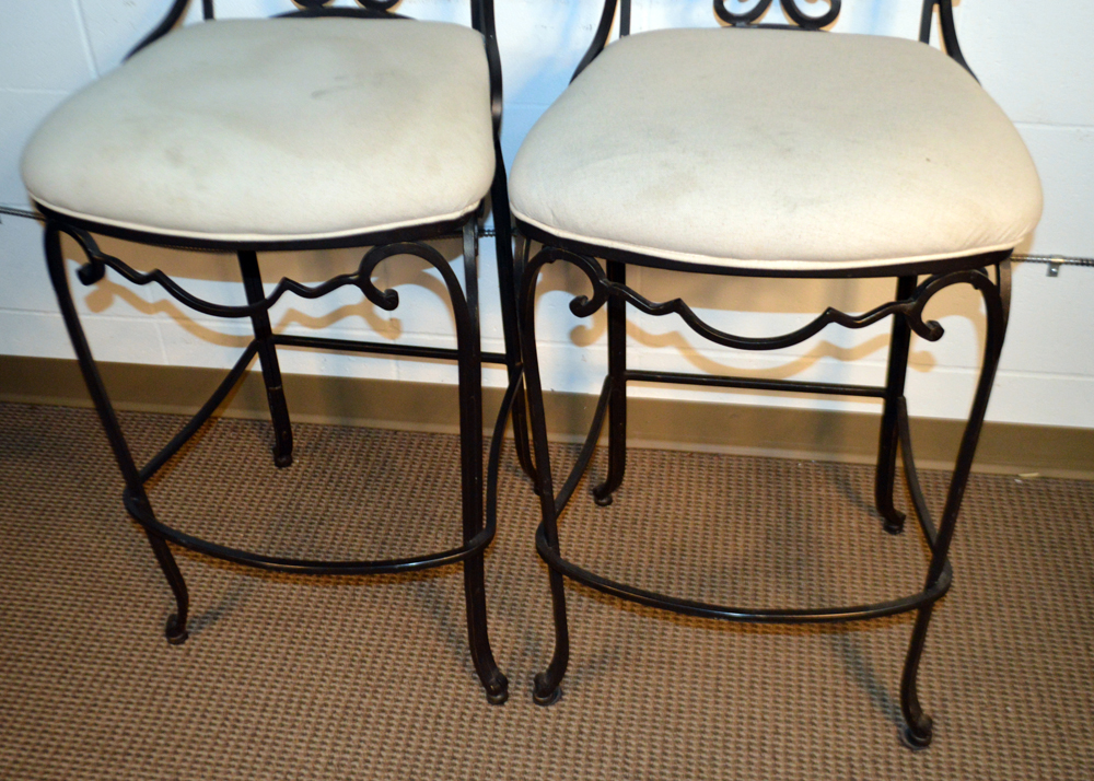 Scrolled Metal Bar Stools by The Bombay Company