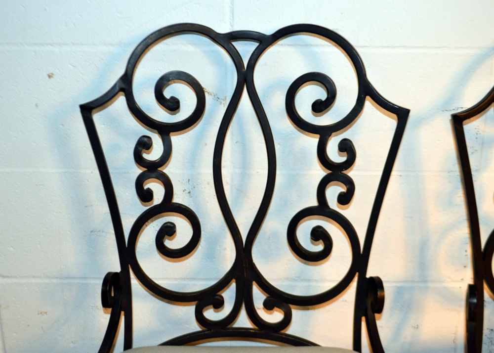 Scrolled Metal Bar Stools by The Bombay Company