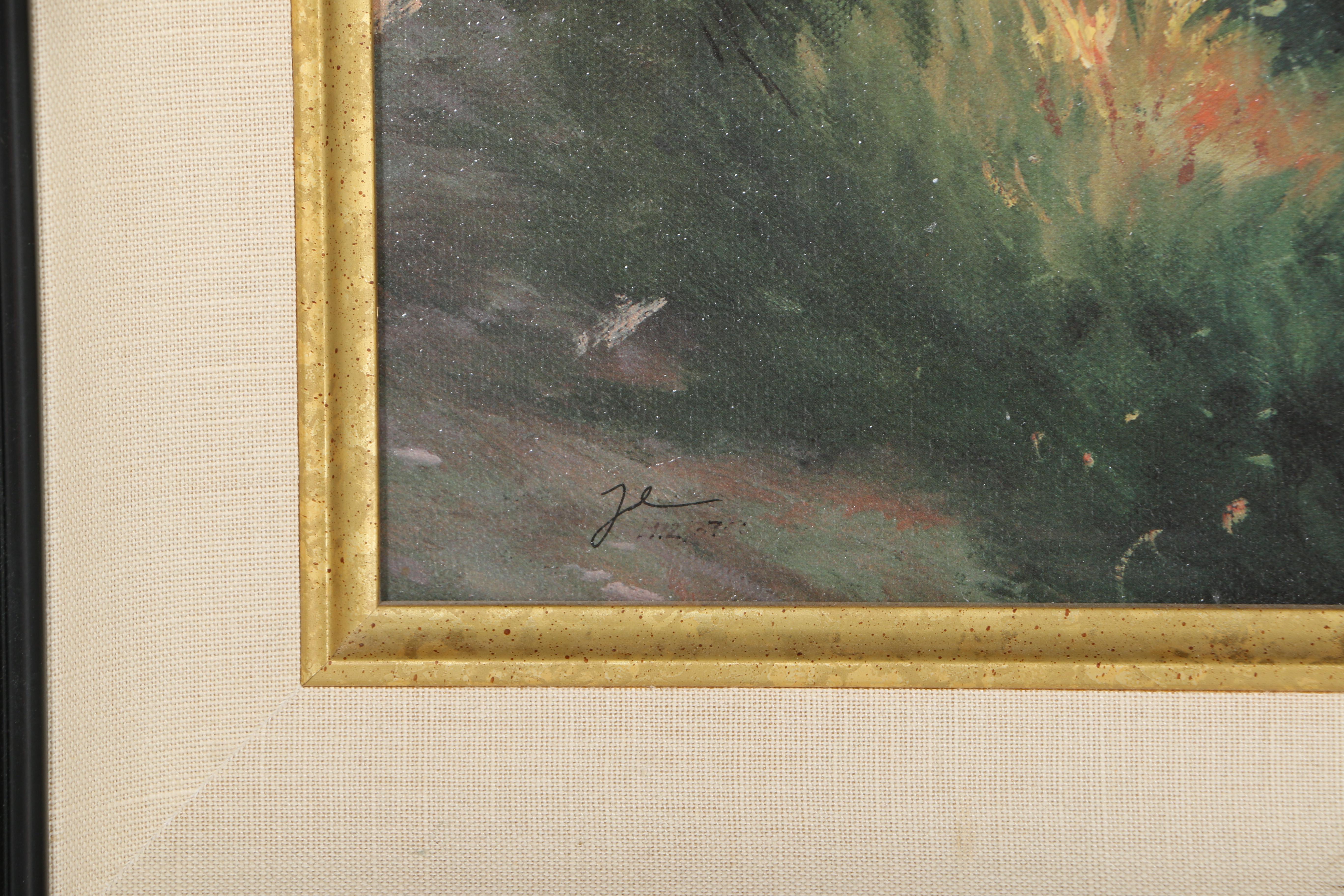 Thomas Kinkade Limited Edition Embellished Offset Lithograph "Bridge of Faith"