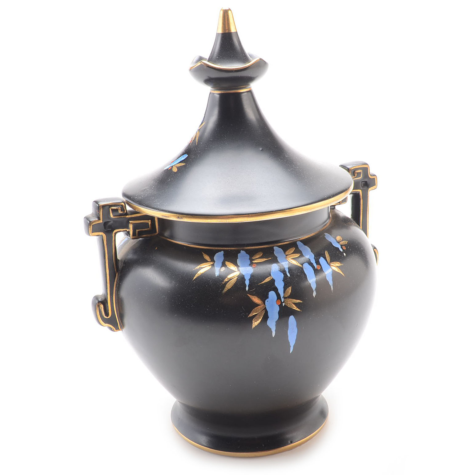 English Falcon Ware Vase