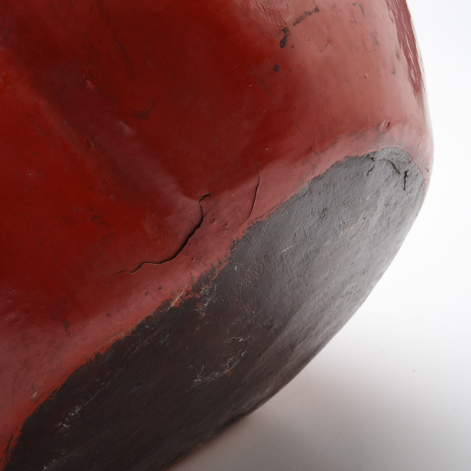 Paper Maché Chinese Peach-Shaped Box