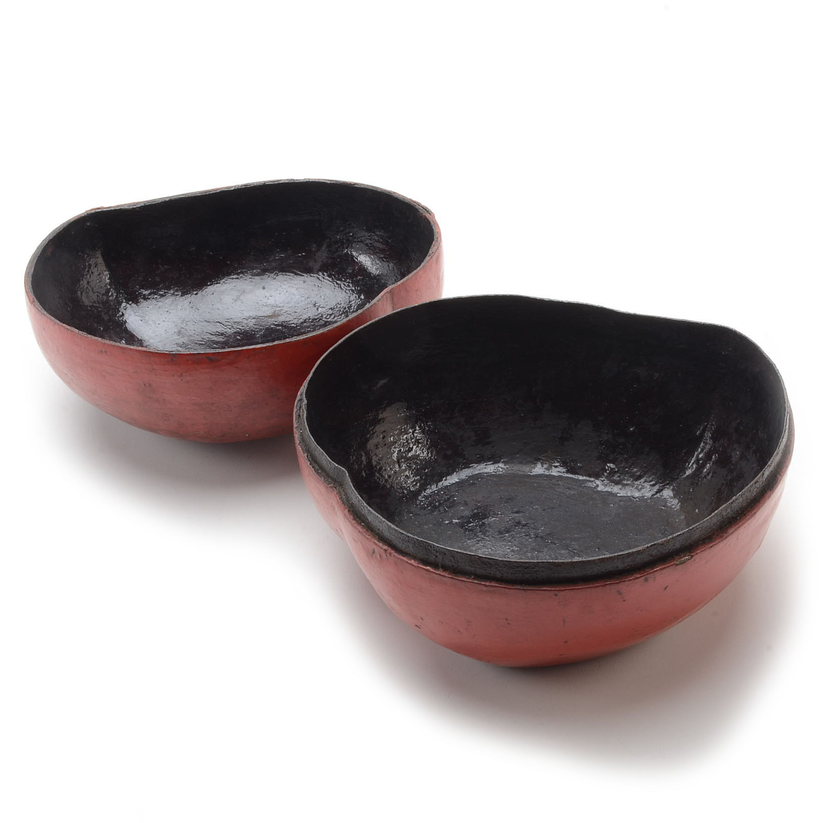 Paper Maché Chinese Peach-Shaped Box