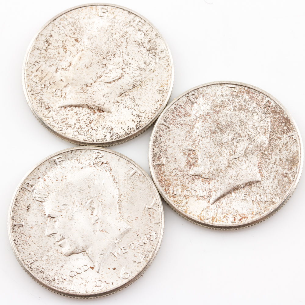 Group of 1964 Kennedy Silver Half Dollars