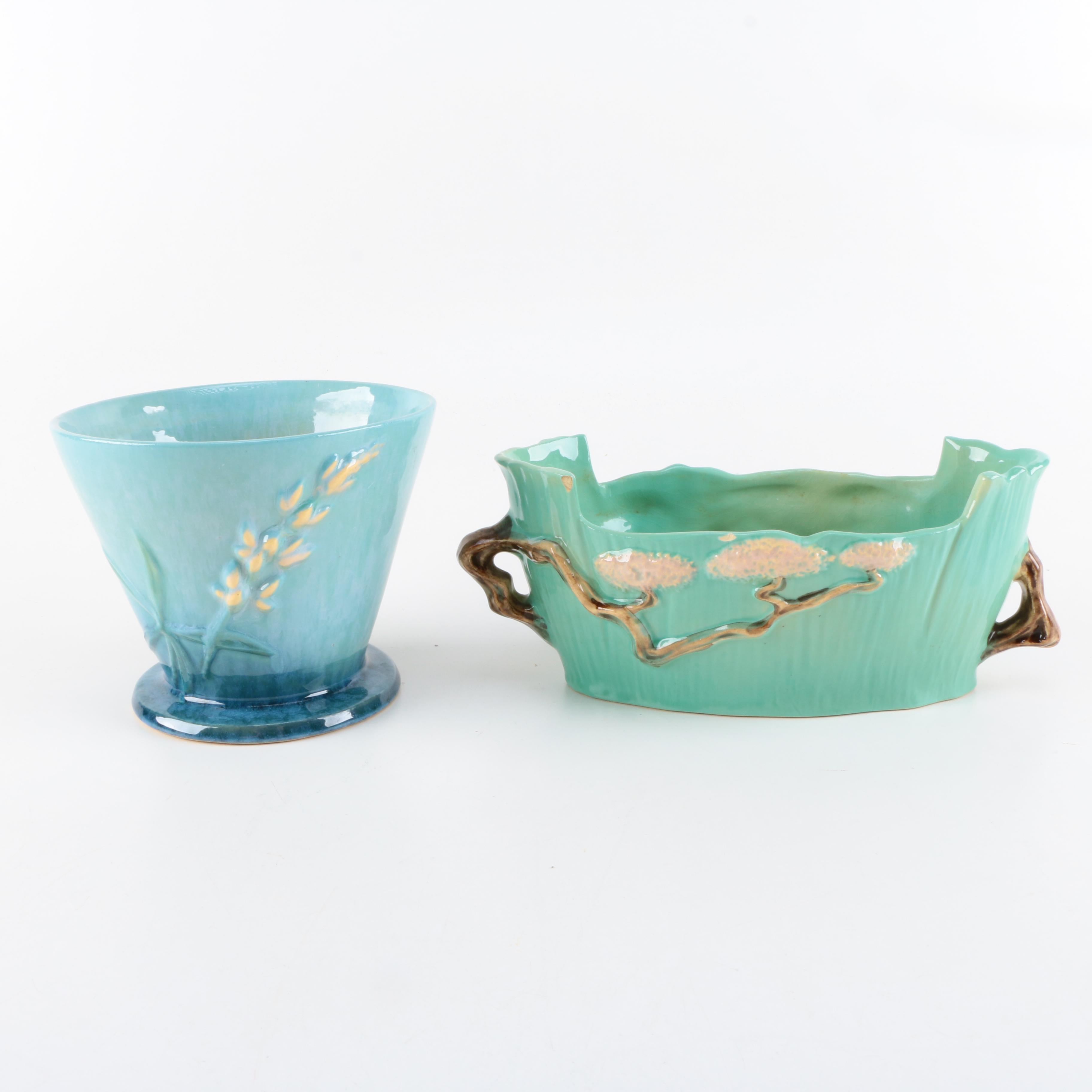 Roseville Pottery "Ming Tree" Bowl and "Wincraft Flower Pot