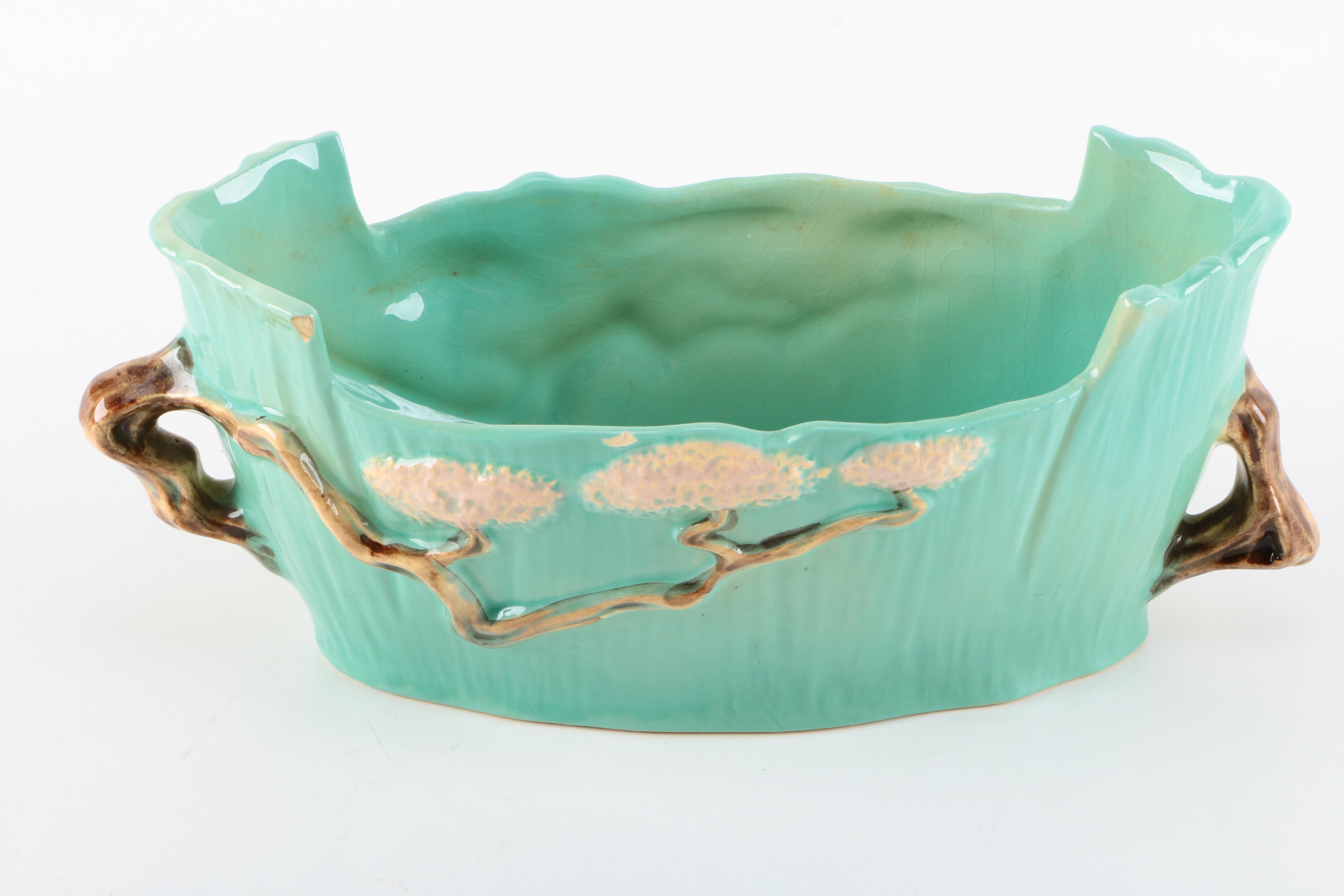 Roseville Pottery "Ming Tree" Bowl and "Wincraft Flower Pot