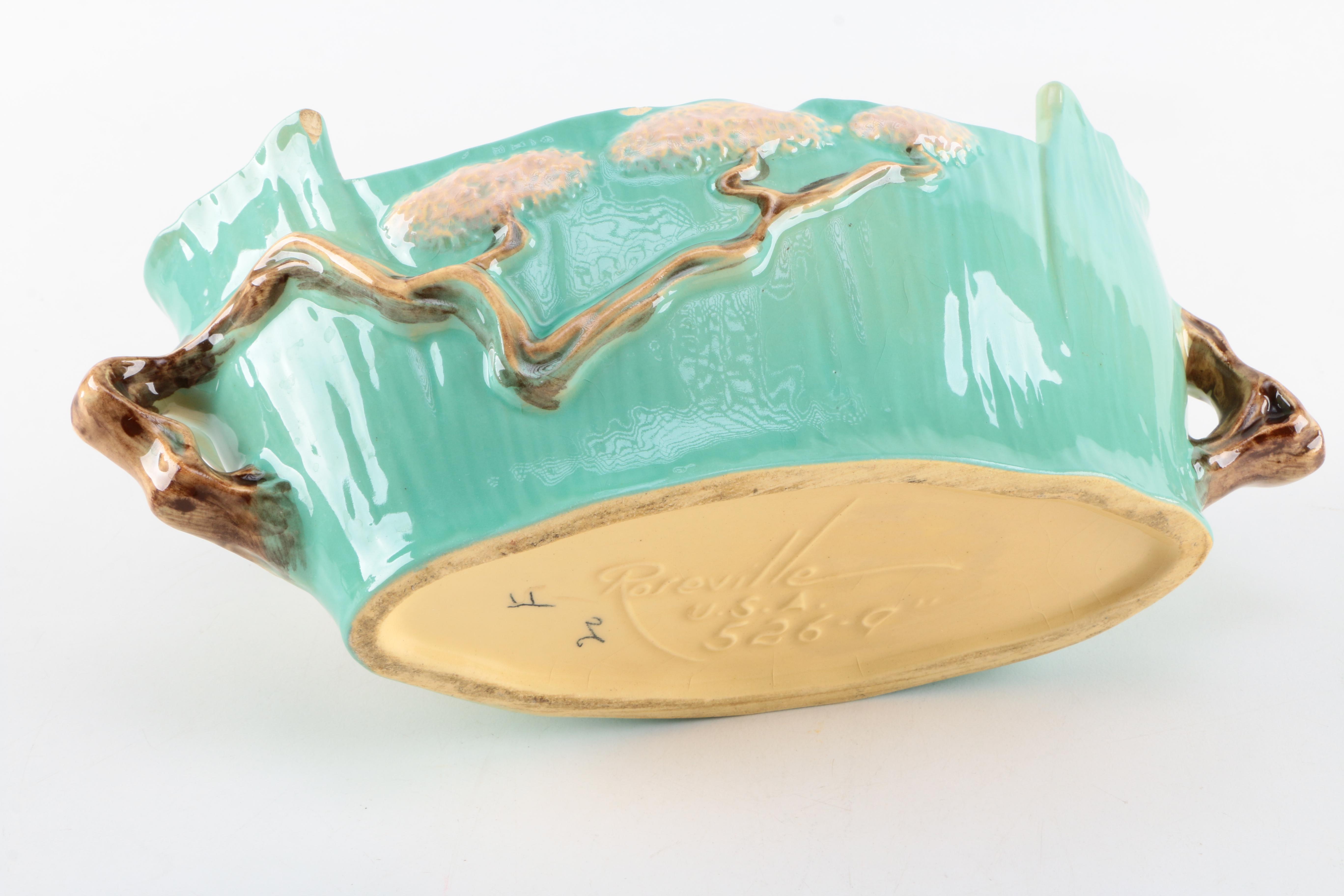 Roseville Pottery "Ming Tree" Bowl and "Wincraft Flower Pot