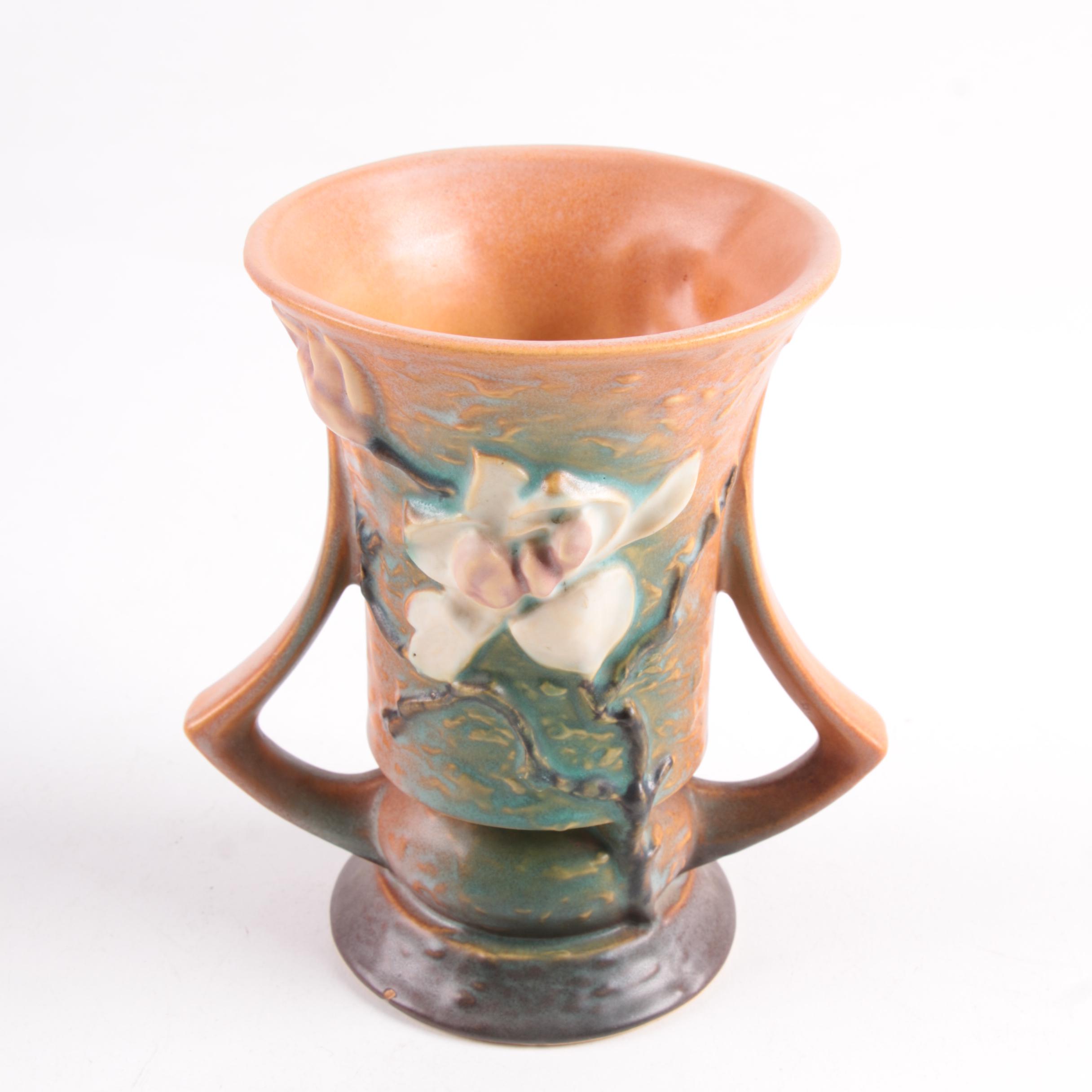 Roseville Pottery "Magnolia"Vase and Candle Holders