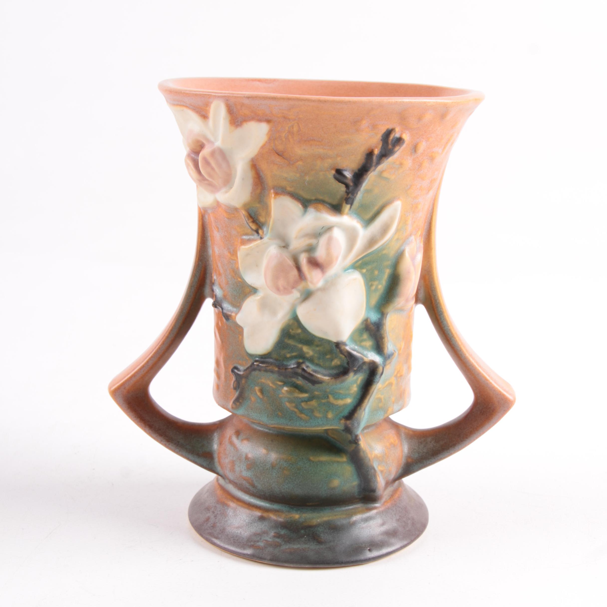 Roseville Pottery "Magnolia"Vase and Candle Holders