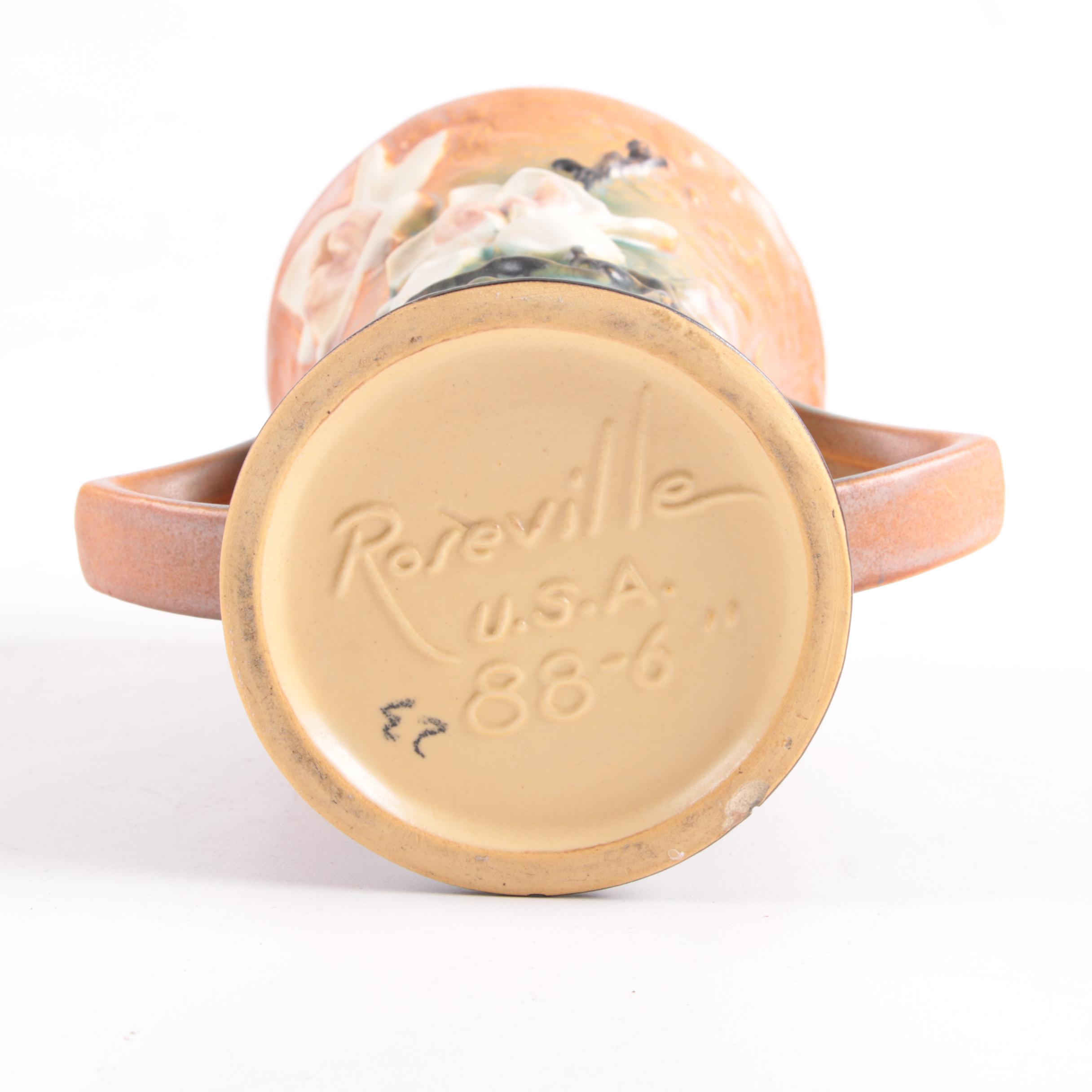 Roseville Pottery "Magnolia"Vase and Candle Holders