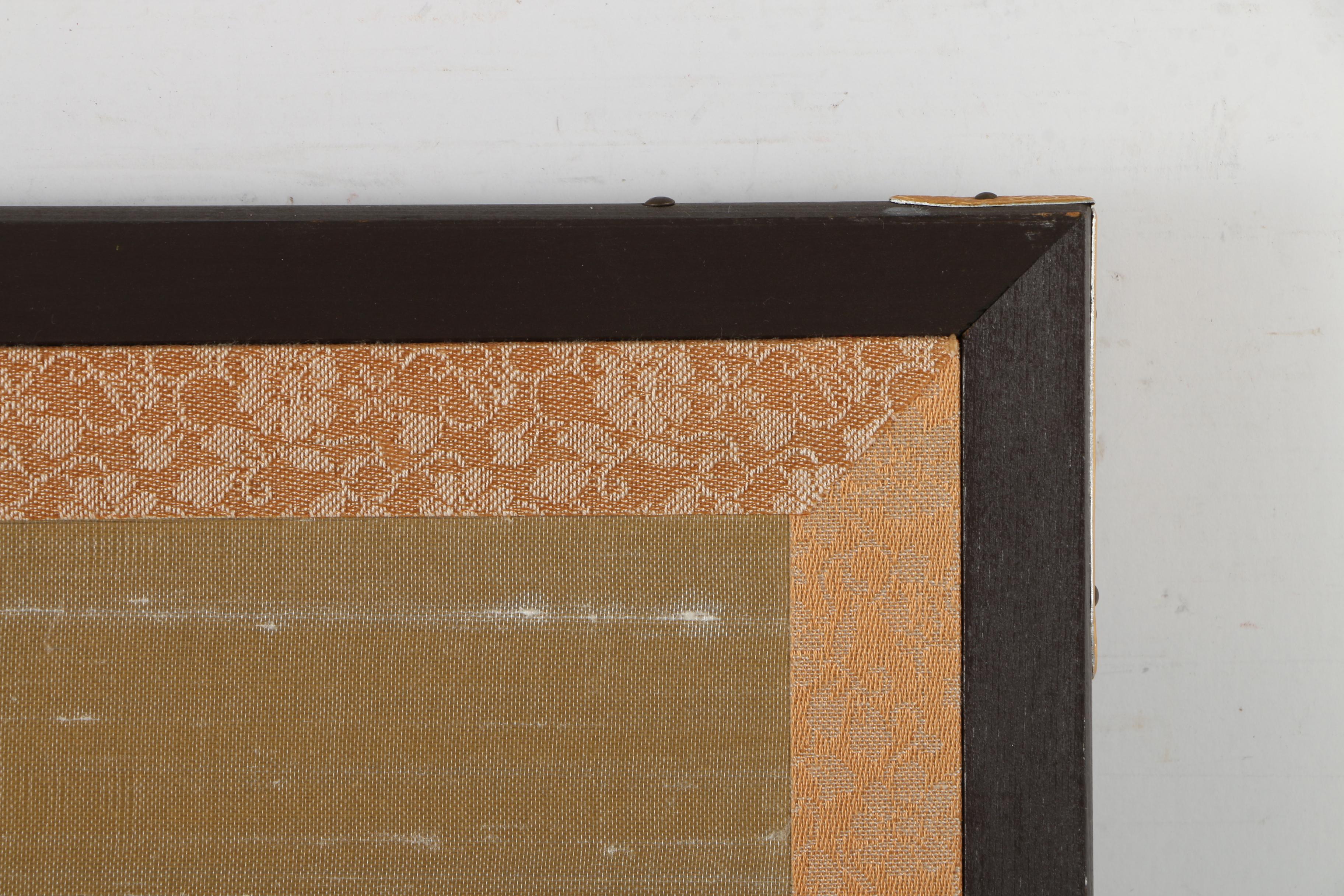 Japanese Two-Fold Painted Folding Screen