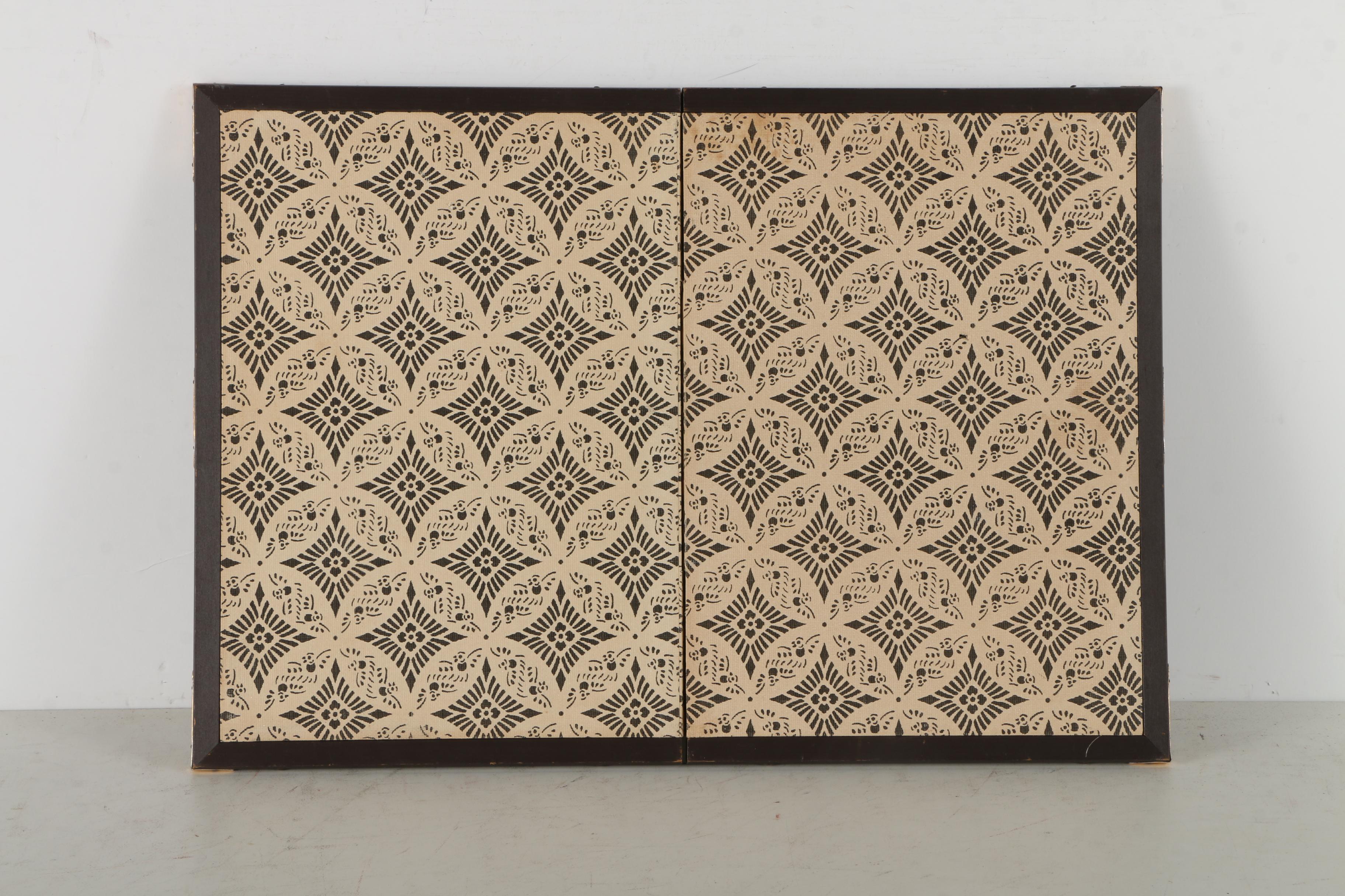 Japanese Two-Fold Painted Folding Screen