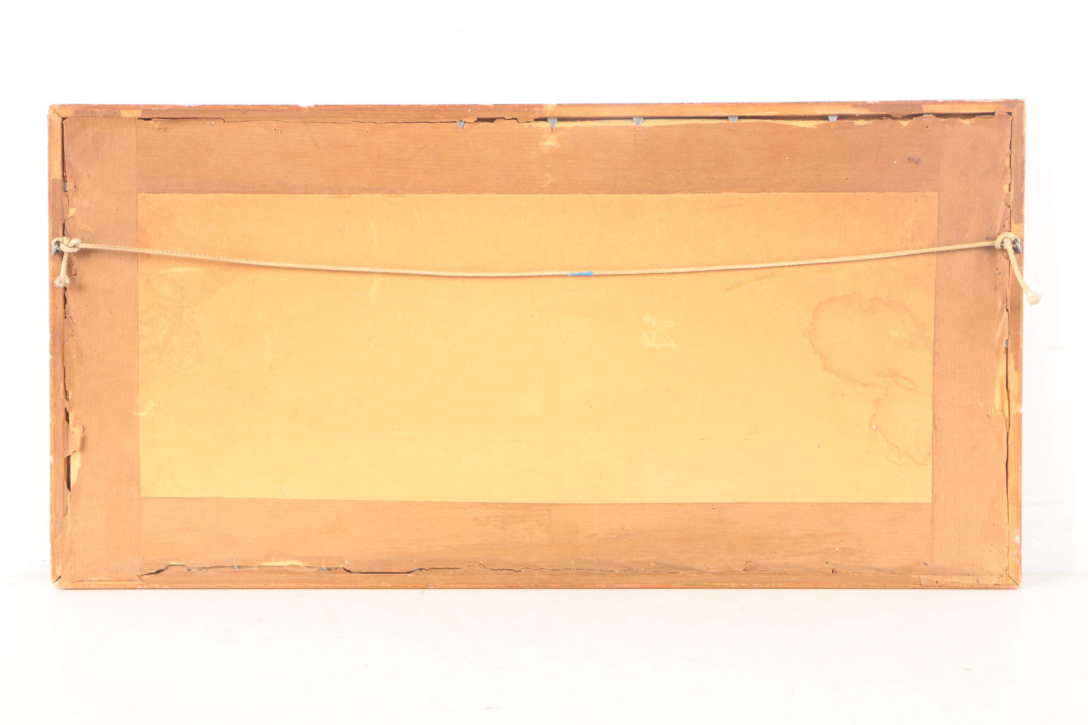 Mixed Media Painting on Paper of a Mountainscape