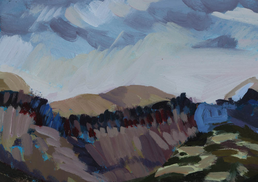 Acrylic Painting on Paper "Sierra Blanca"