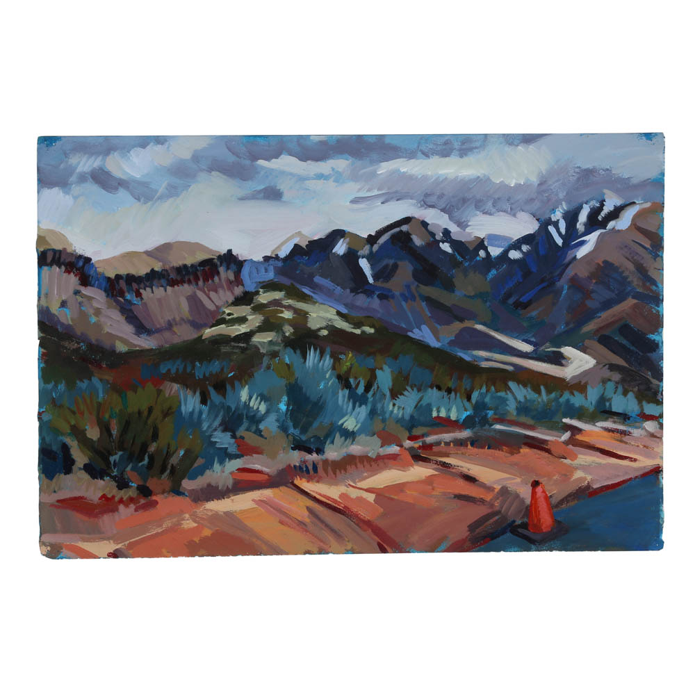 Acrylic Painting on Paper "Sierra Blanca"