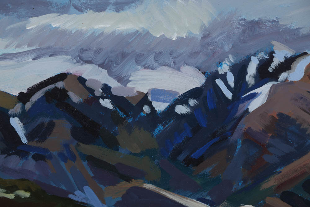 Acrylic Painting on Paper "Sierra Blanca"