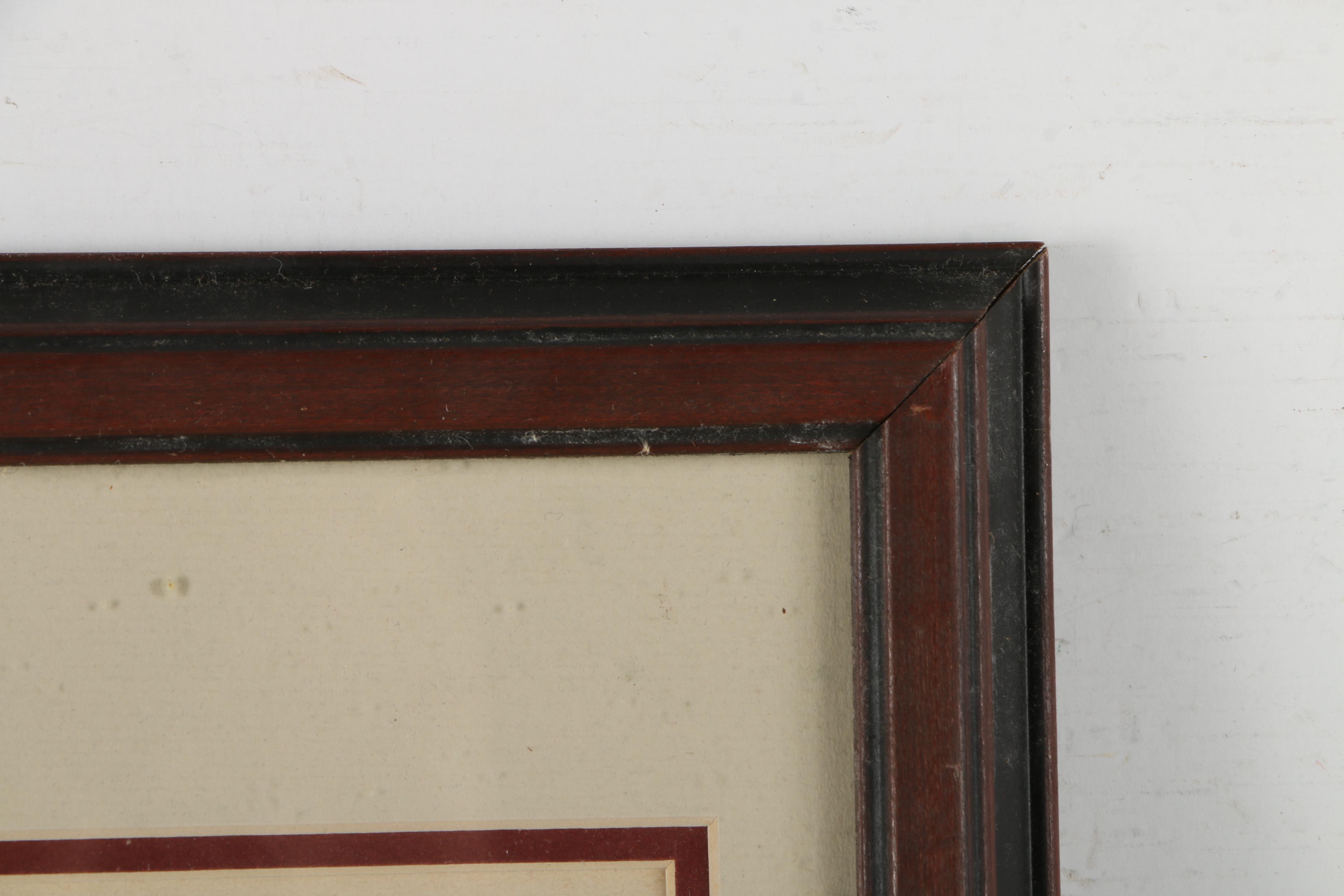 Vintage Lithograph Print on Paper of a Political Map of New Hampshire & Vermont