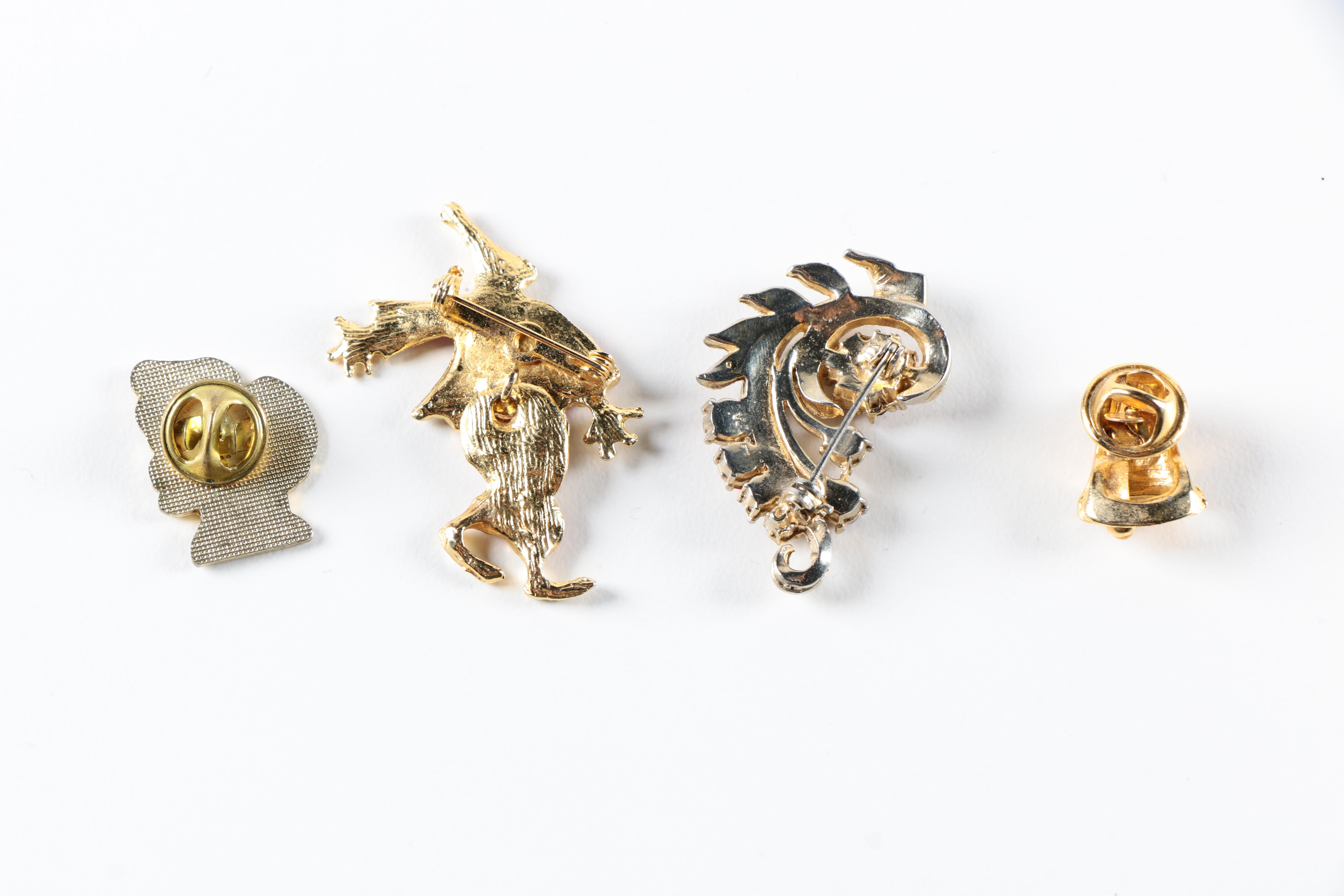 Vintage Gilded Costume Jewelry Including Monet