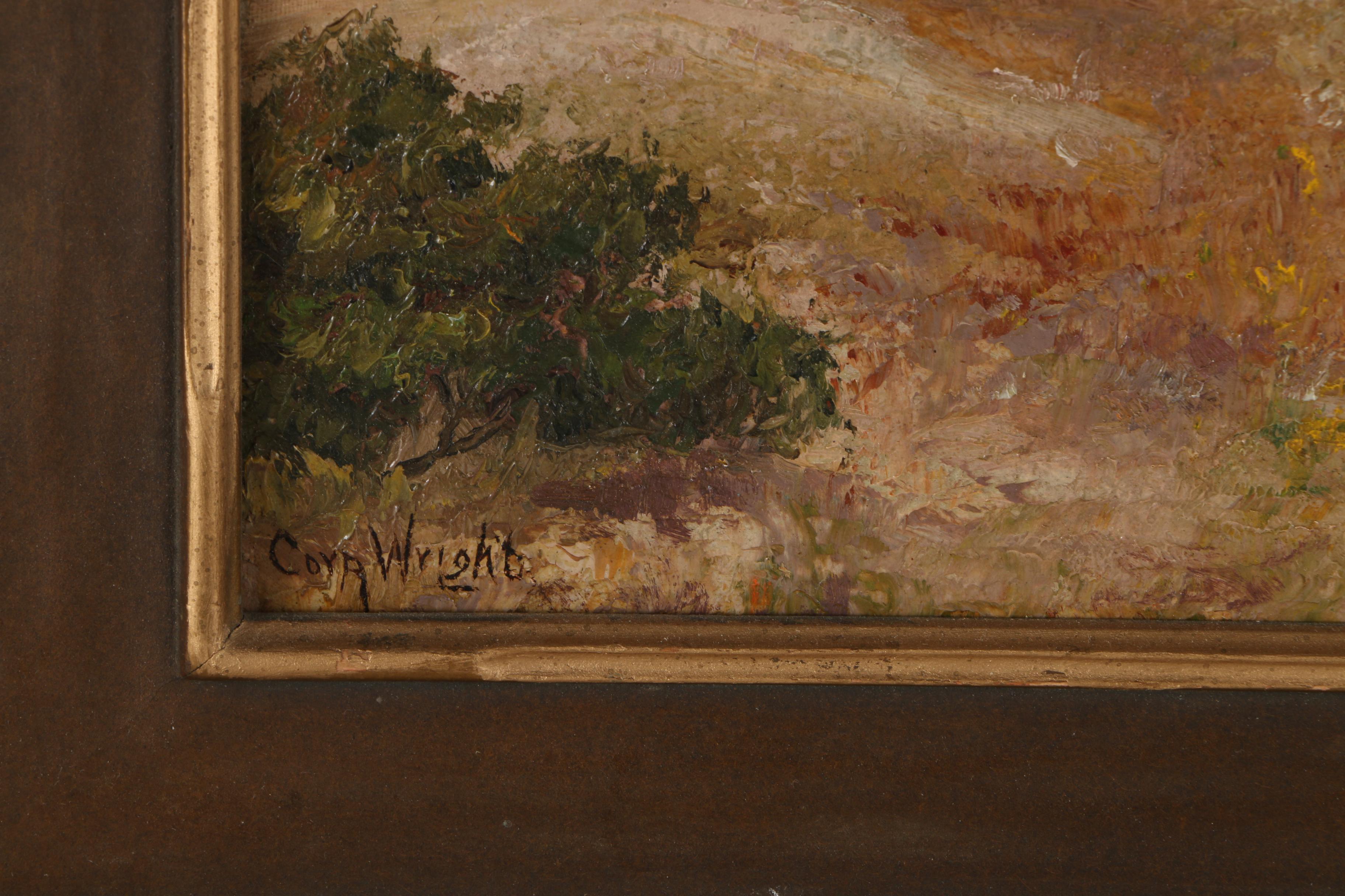 Cora Wright Oil on Panel of a Landscape
