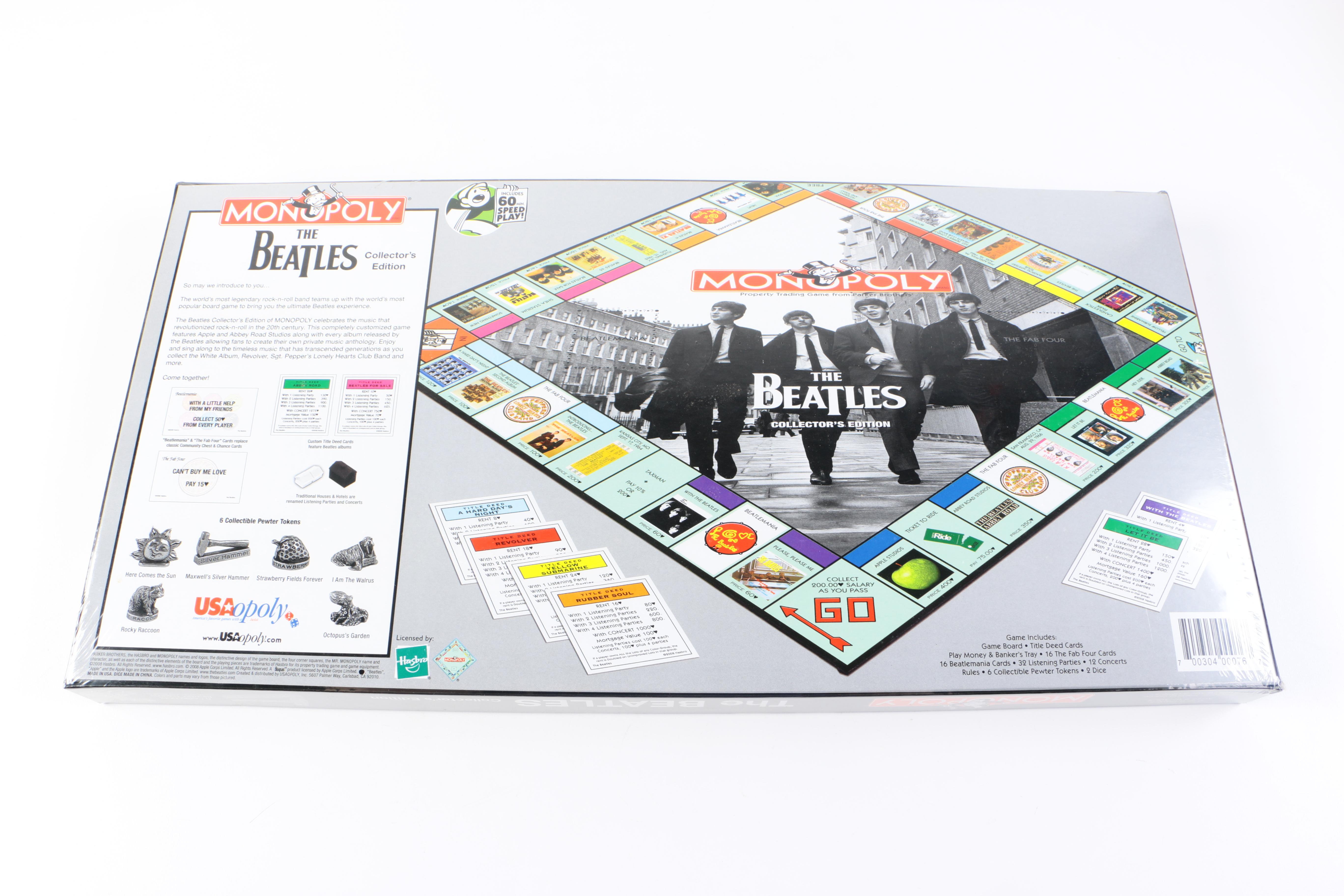 Beatles Games and Puzzles Including "Trivial Pursuit" and "Monopoly"