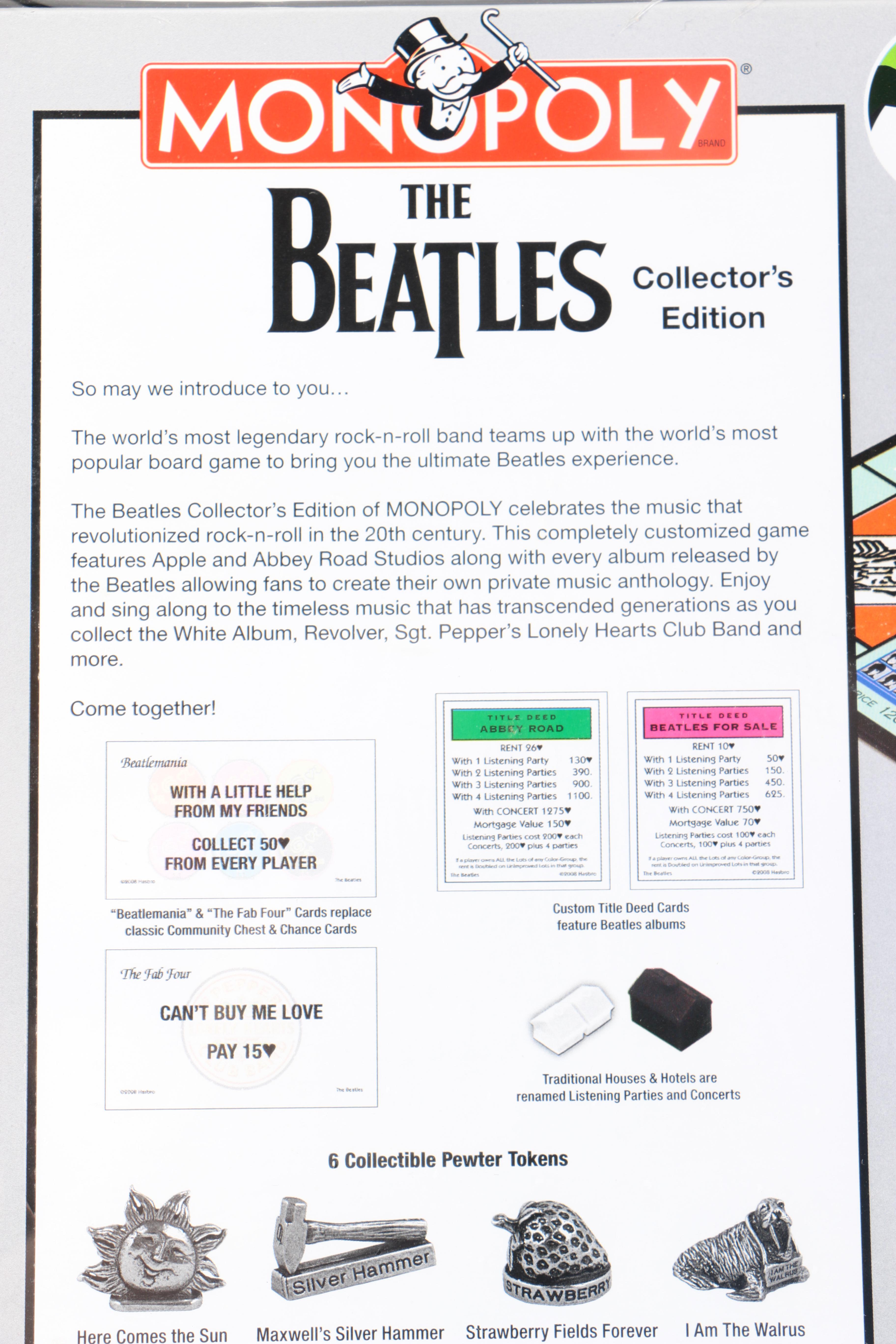 Beatles Games and Puzzles Including "Trivial Pursuit" and "Monopoly"