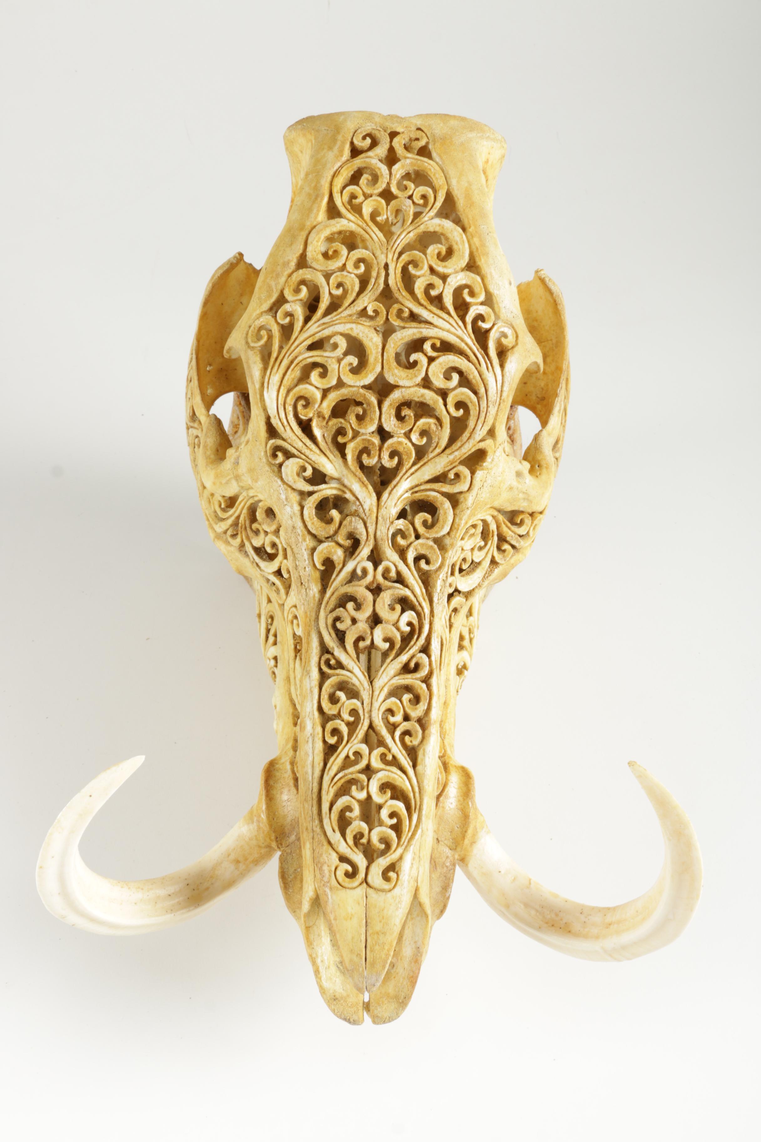 Ornately Carved Animal Skulls