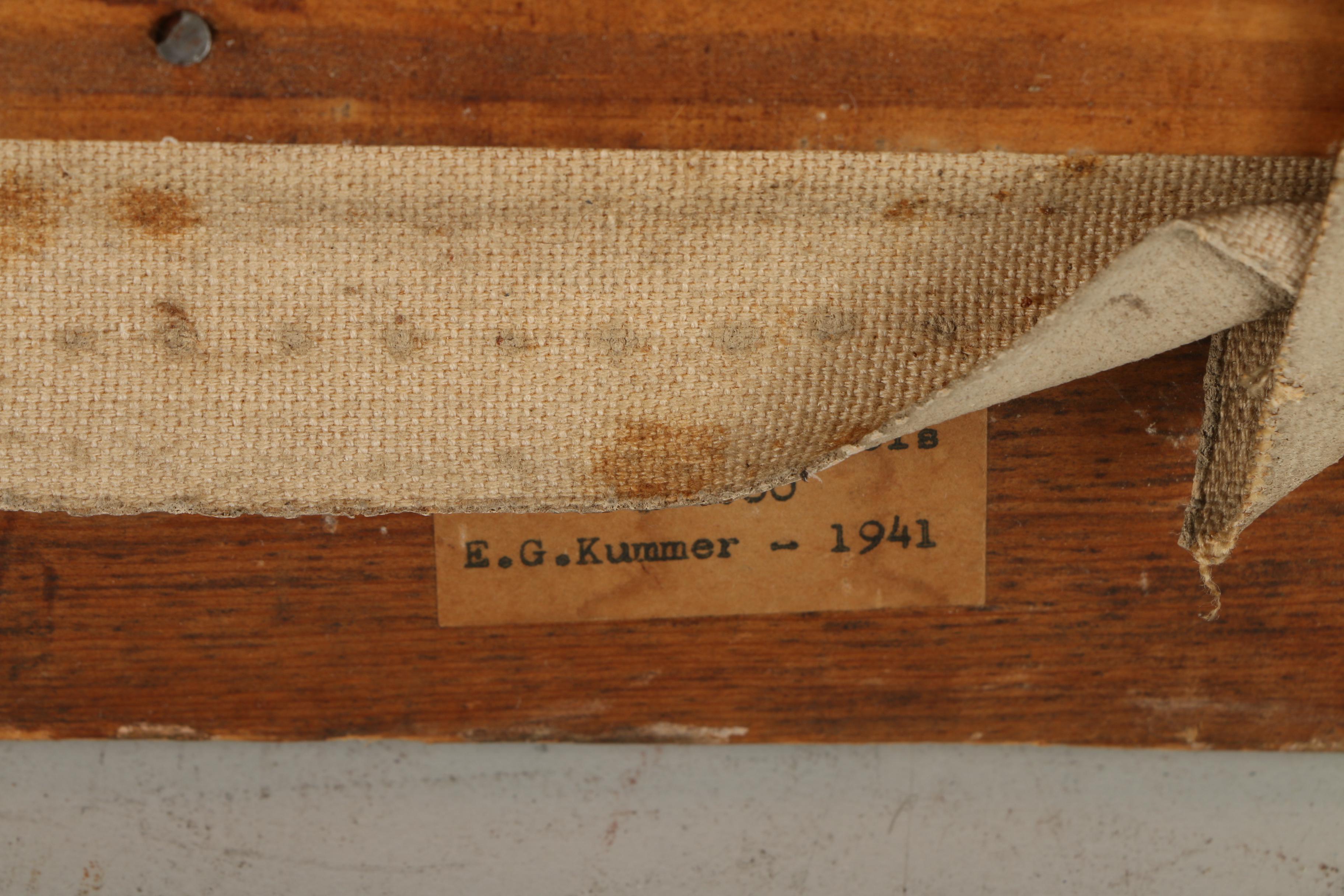 E.G. Kummer Vintage Oil Painting on Canvas "Autumn"