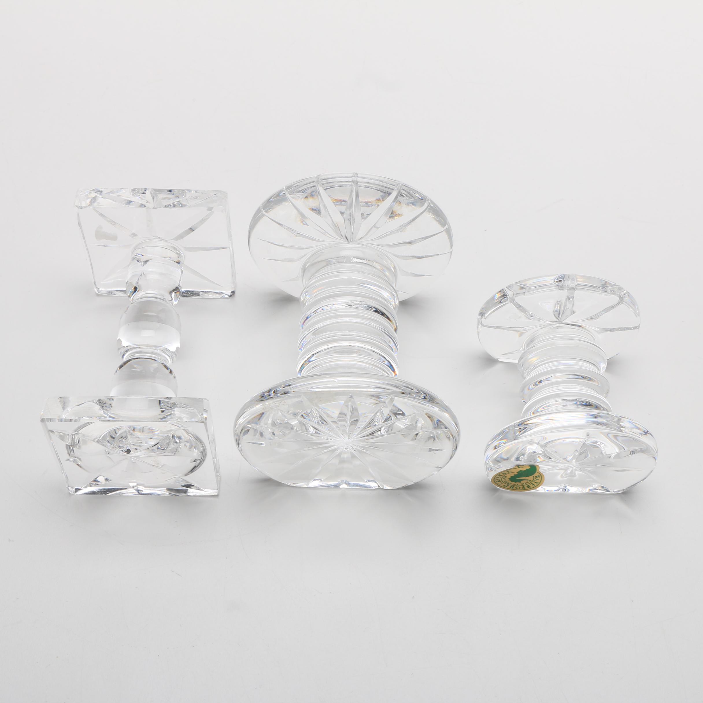 Collection of Nine Crystal and Glass Knife Rests