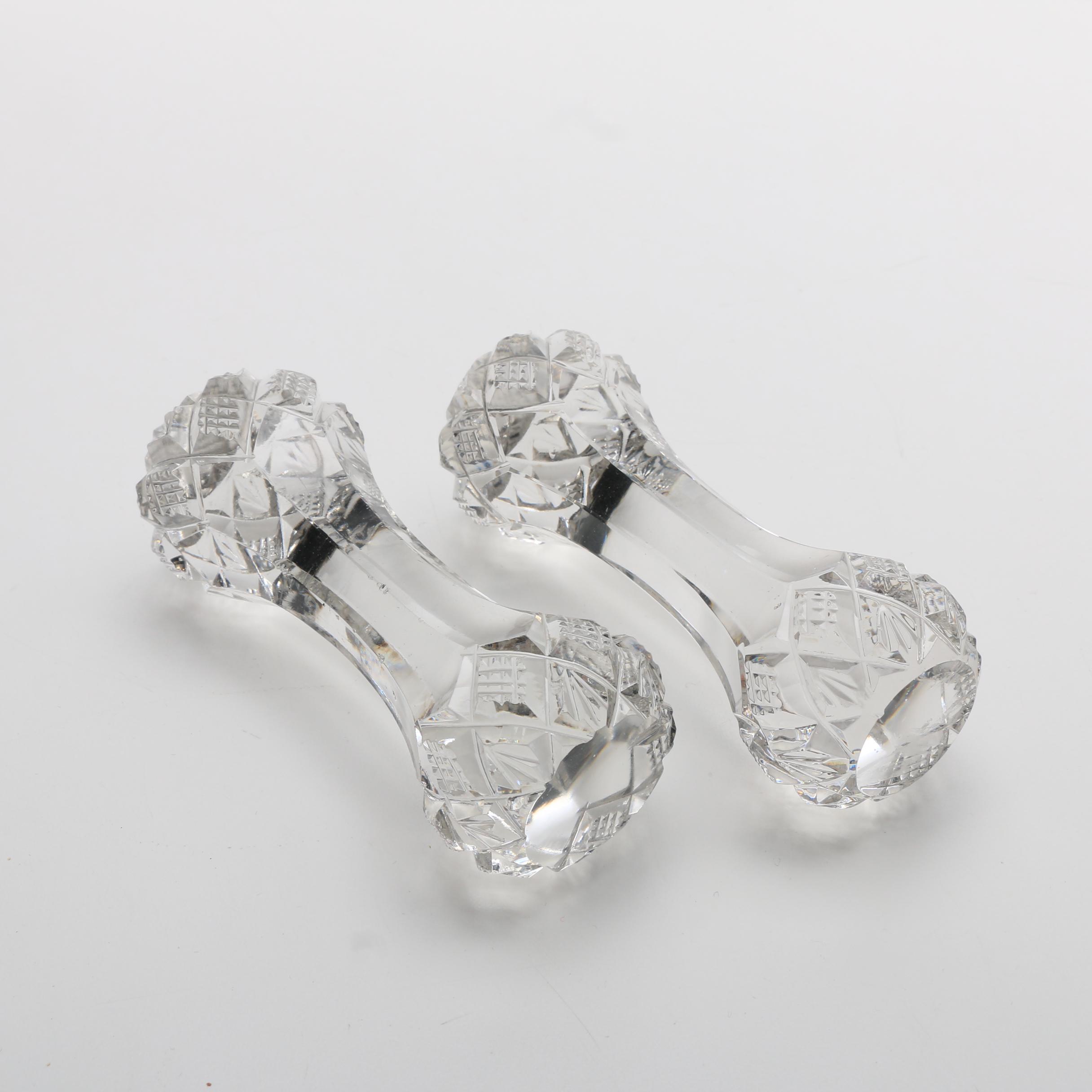Collection of Nine Crystal and Glass Knife Rests