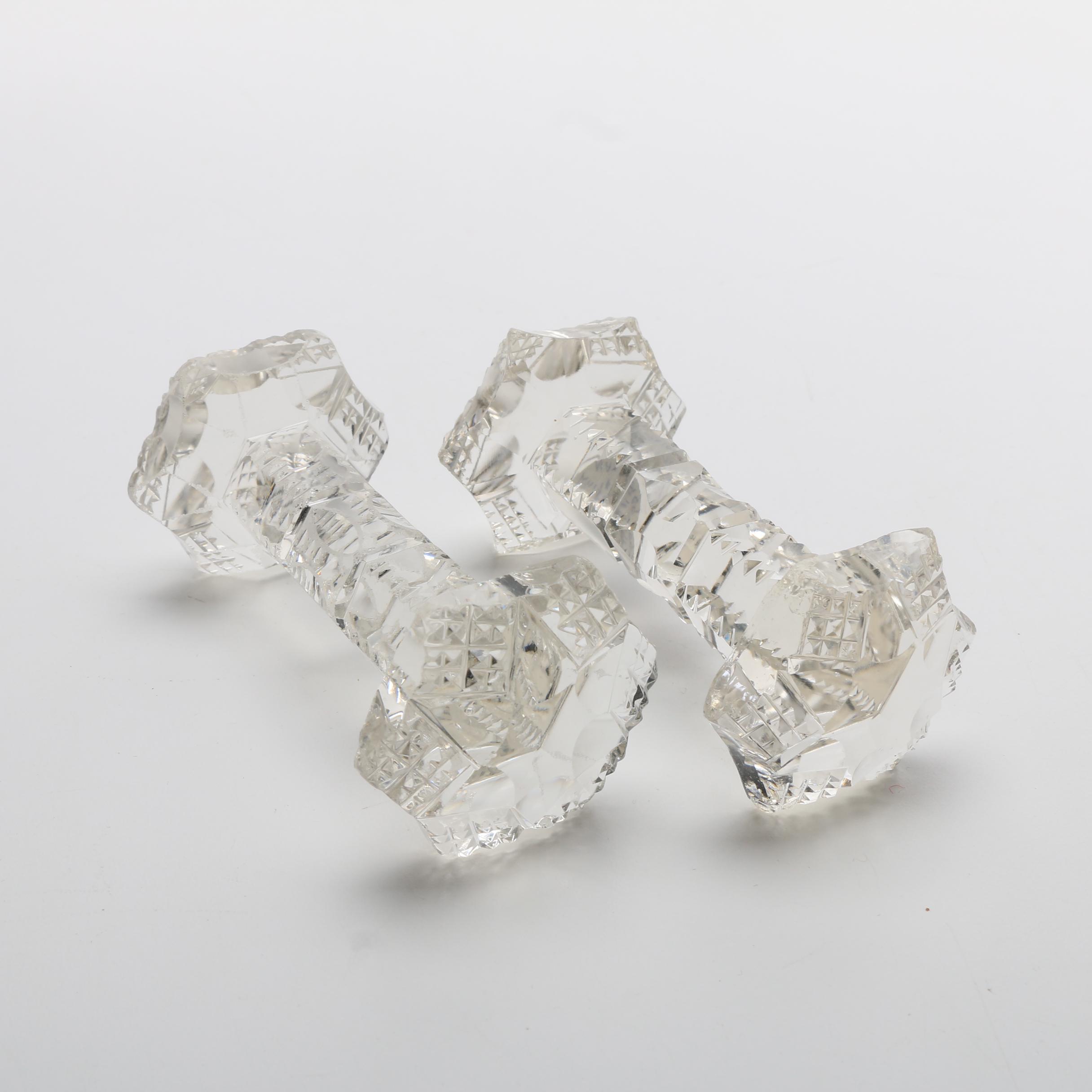 Collection of Nine Crystal and Glass Knife Rests