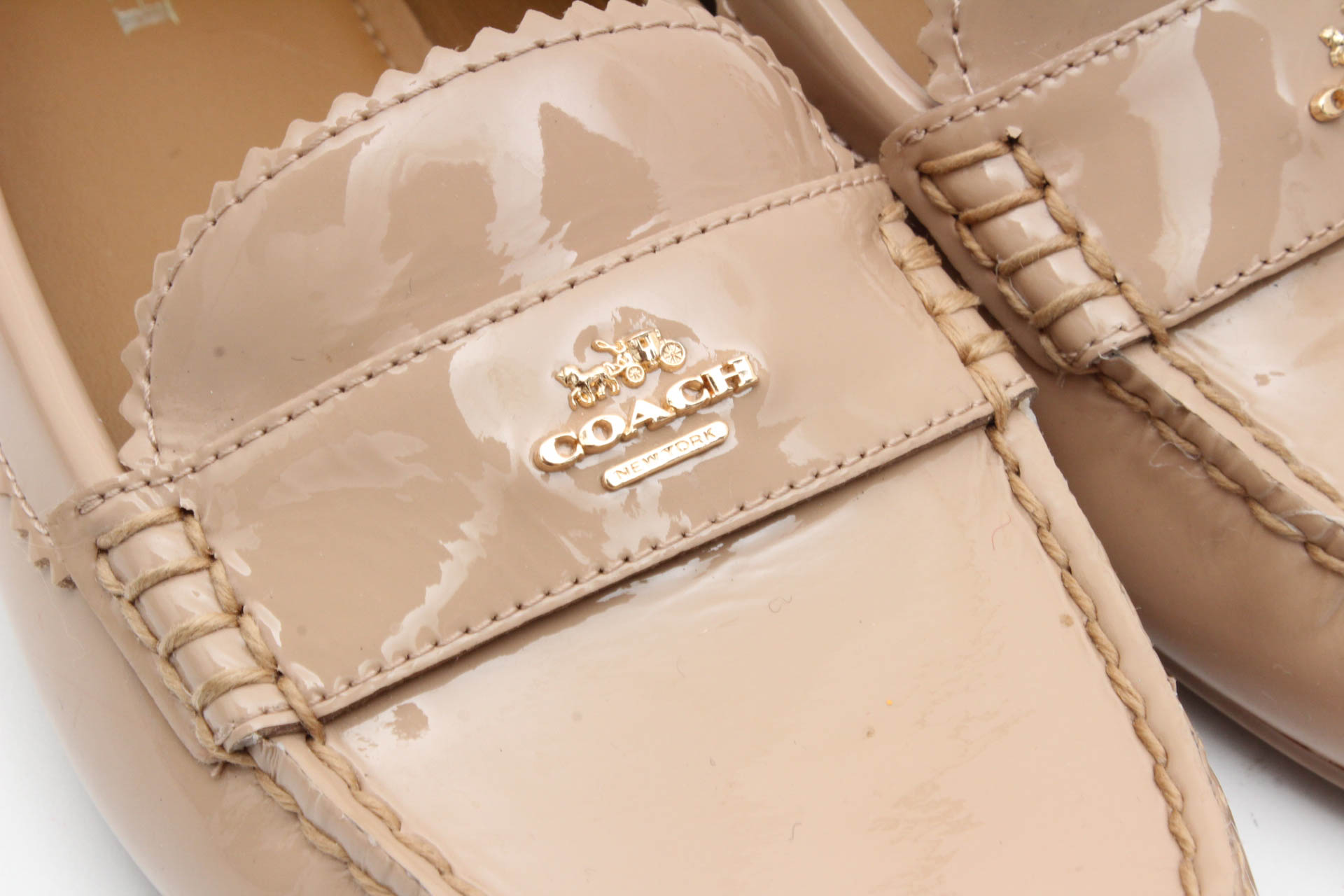 Coach Odette Blush Patent Leather Loafers