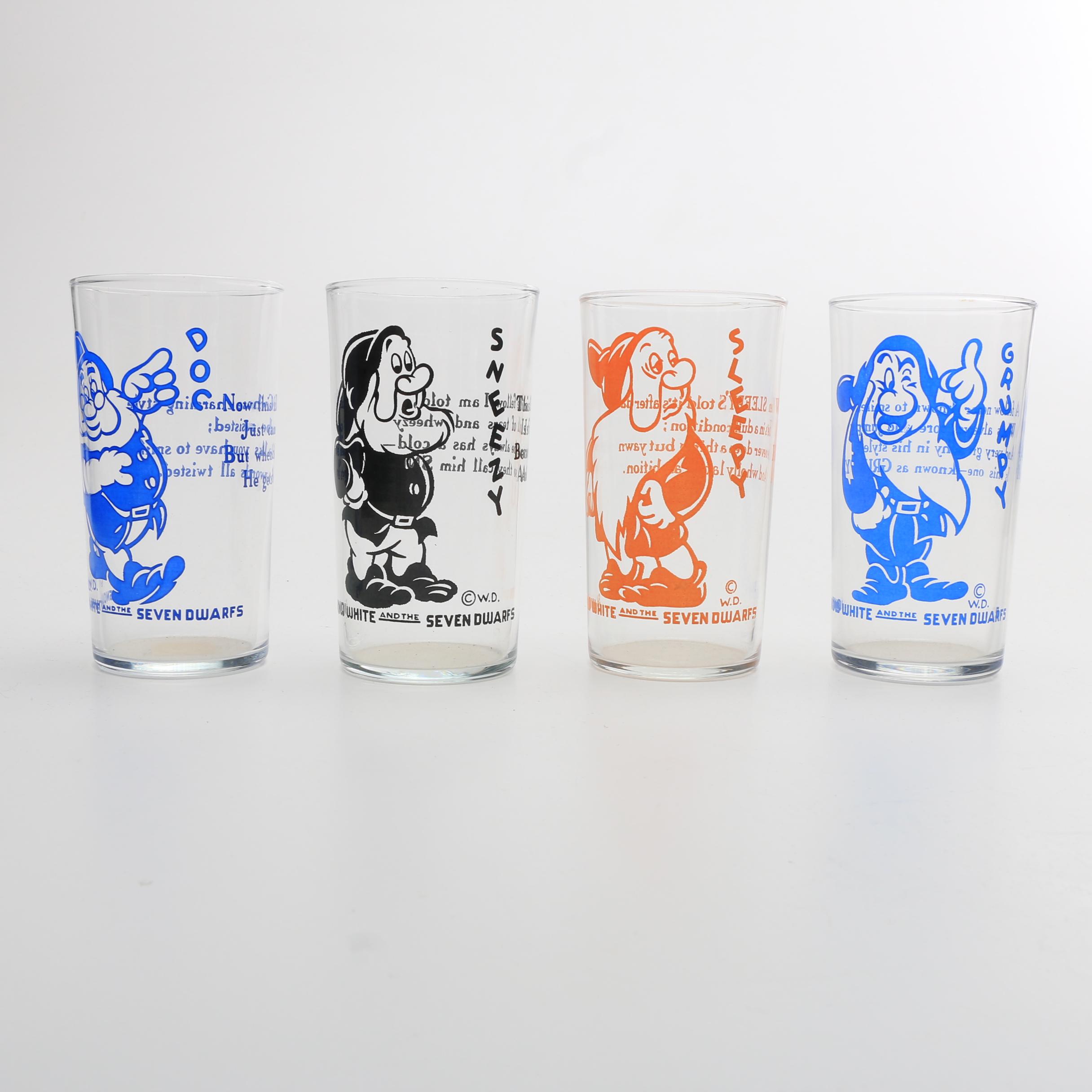 Walt Disney "Snow White and The Seven Dwarfs" Glasses and Hankies