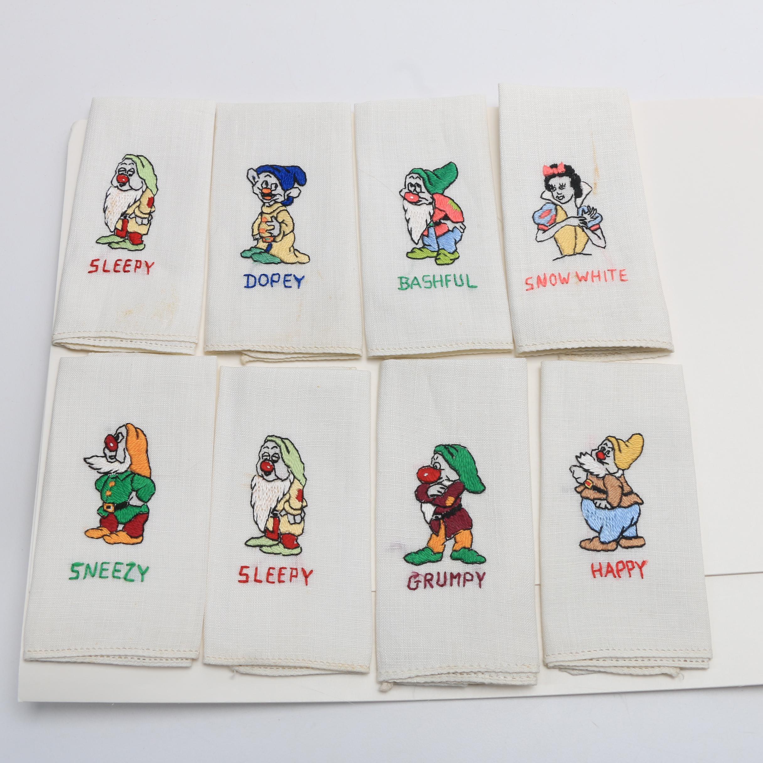 Walt Disney "Snow White and The Seven Dwarfs" Glasses and Hankies