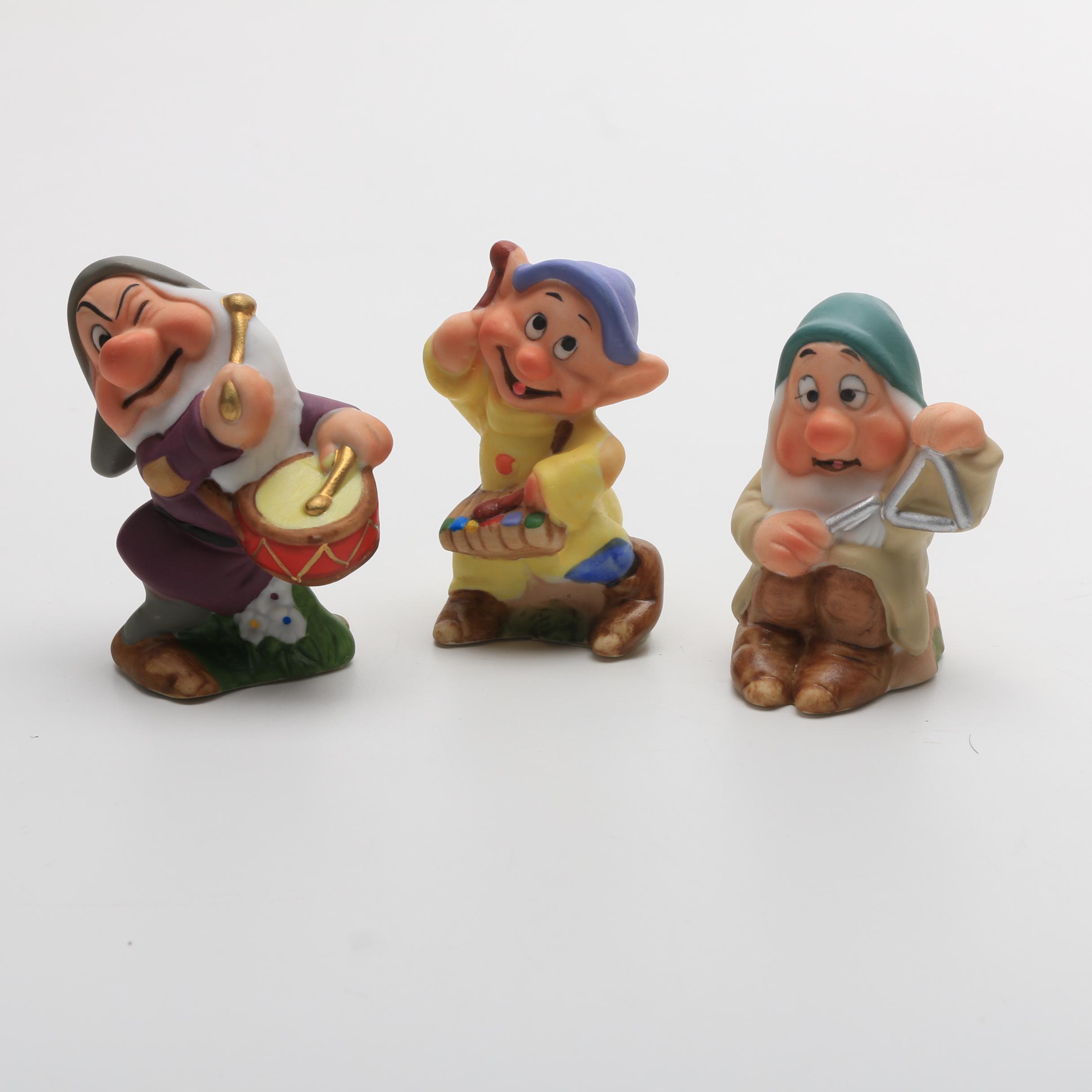 Assorted Disney  Schmid Figurines, Bradford Plate and Spice Jar