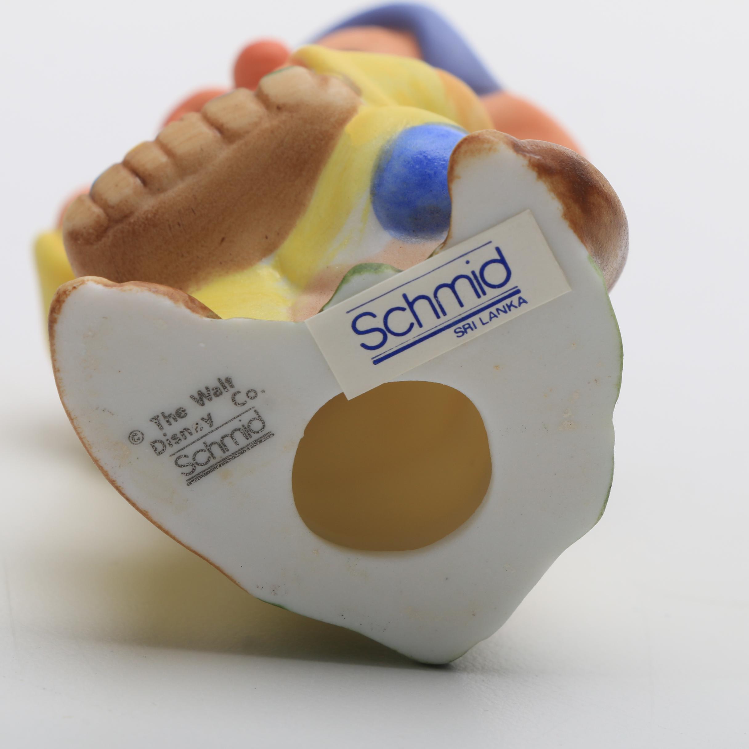 Assorted Disney  Schmid Figurines, Bradford Plate and Spice Jar