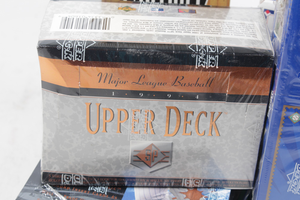 1990s Upper Deck Sealed Baseball Card Sets, including Sealed 1993 Upper Deck SP