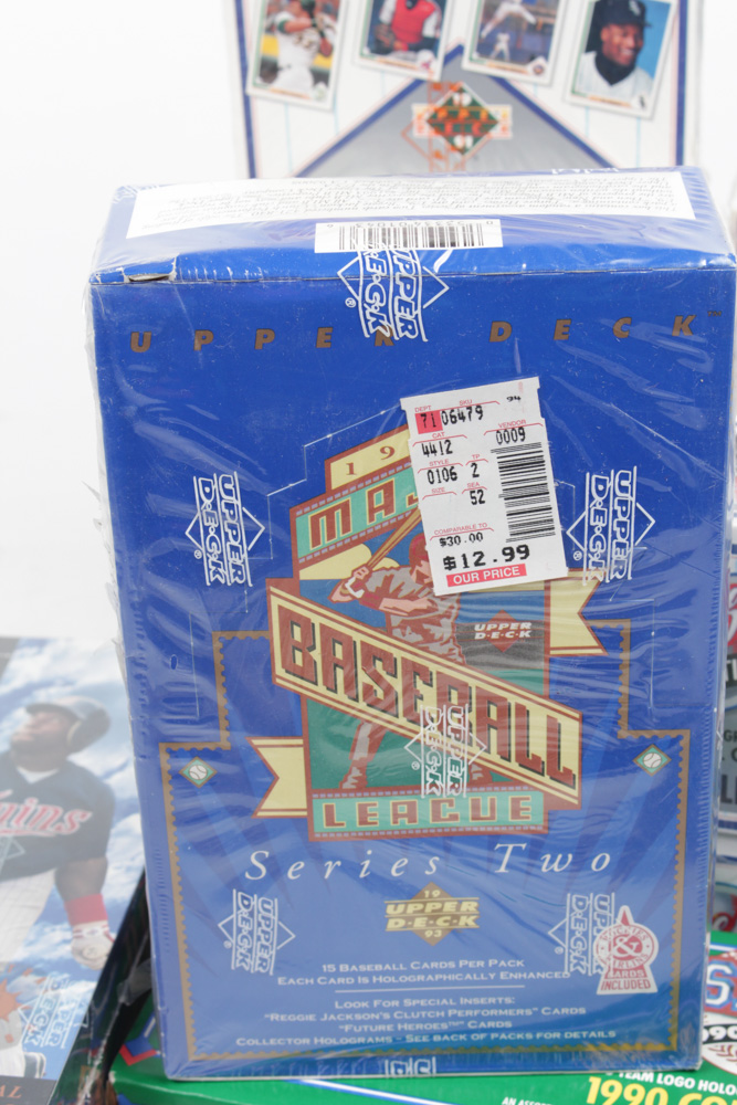 1990s Upper Deck Sealed Baseball Card Sets, including Sealed 1993 Upper Deck SP