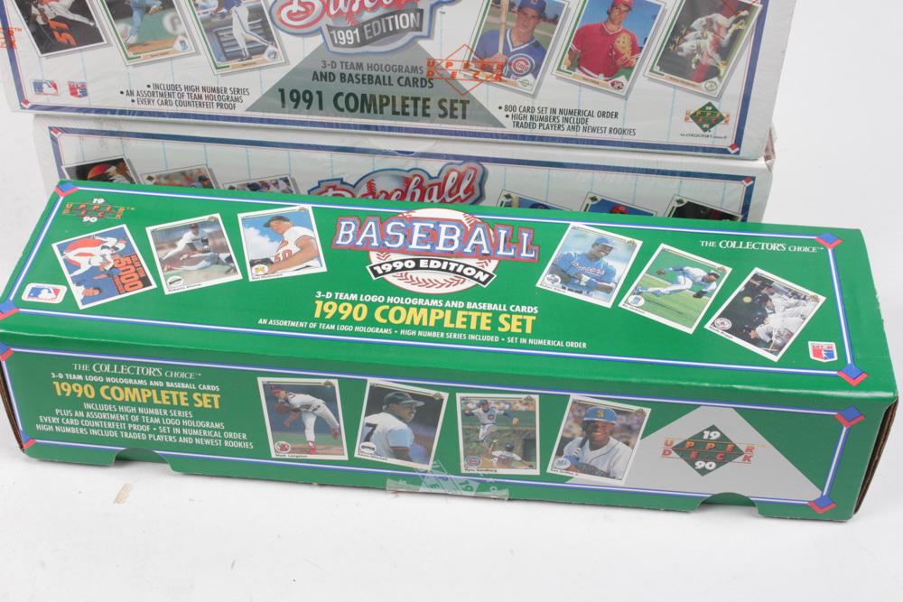 1990s Upper Deck Sealed Baseball Card Sets, including Sealed 1993 Upper Deck SP