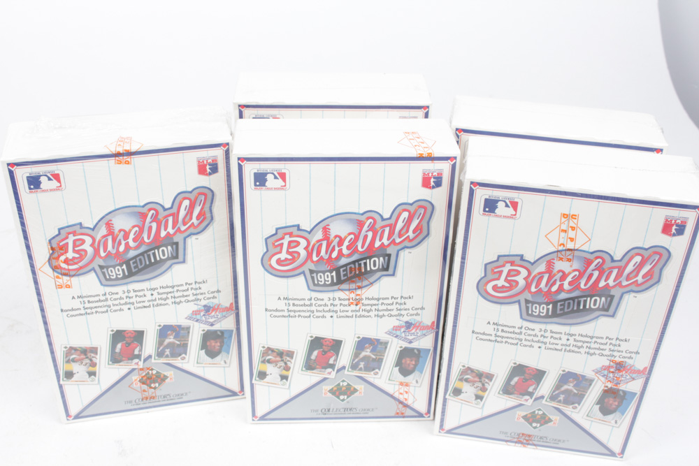 1990s Upper Deck Sealed Baseball Card Sets, including Sealed 1993 Upper Deck SP