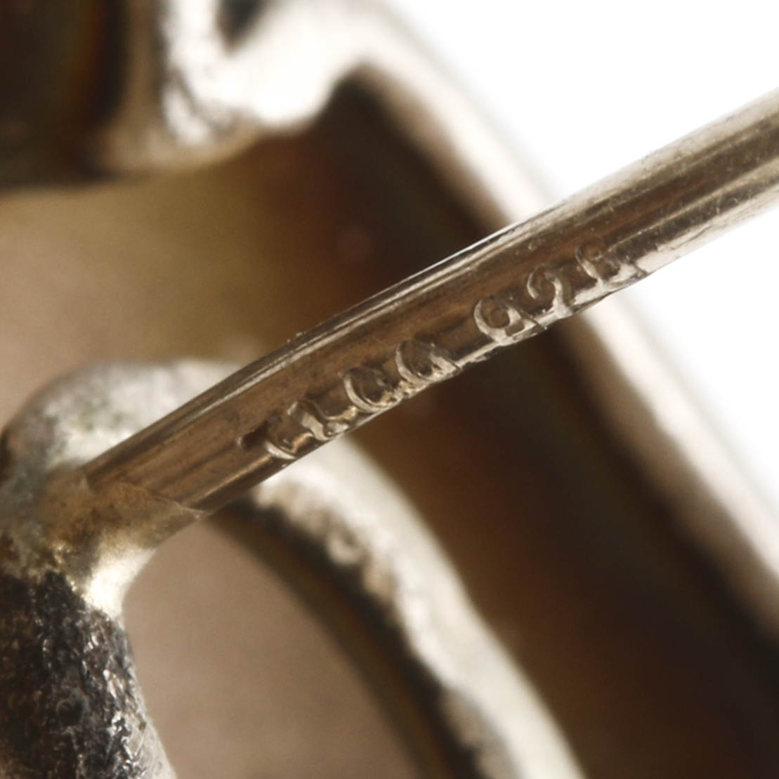 Vintage 1991 Tiffany & Co. Sterling Silver and 18K Yellow Gold Earrings