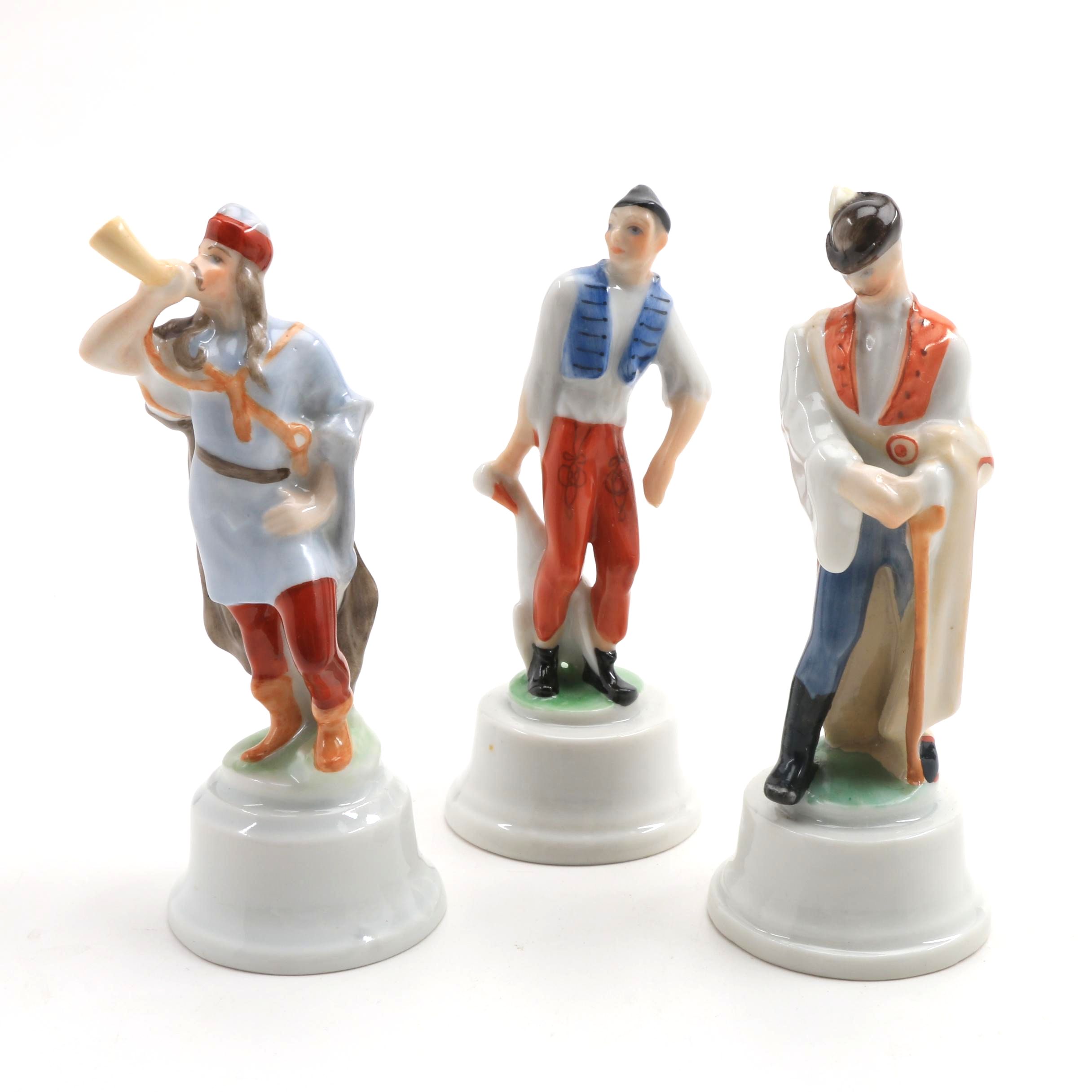 Three Herend Mini Porcelain Figurines