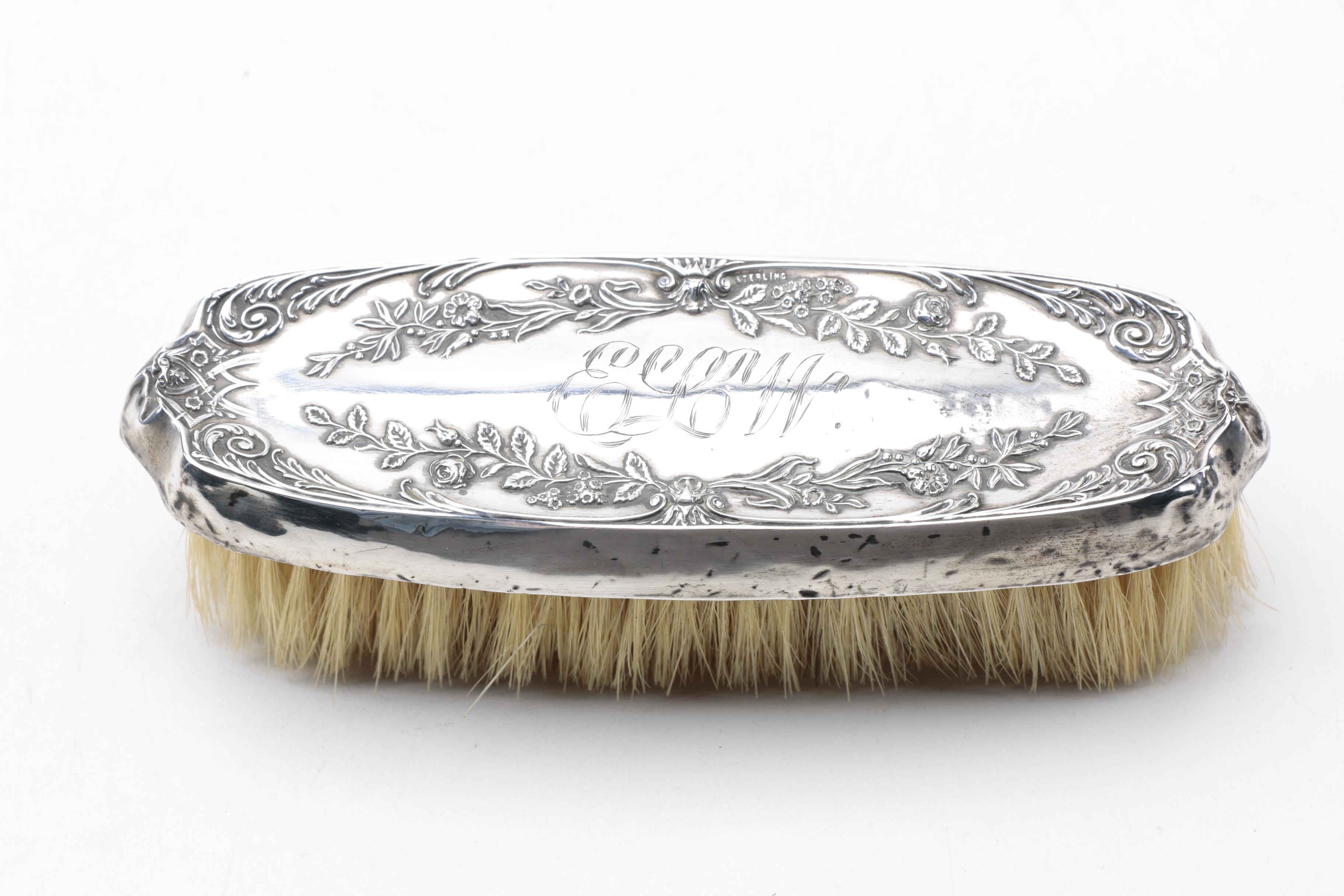 Sterling and Silver Plate Silver Vanity Pieces